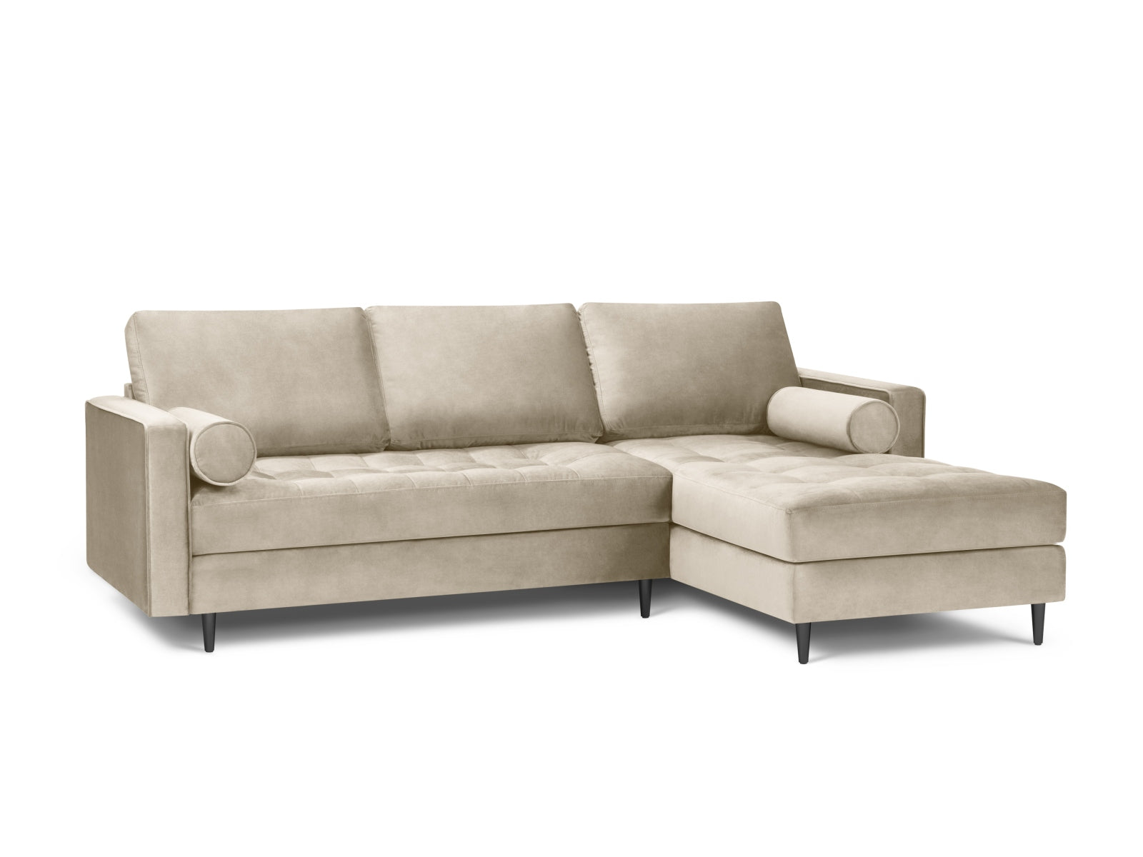 4-Sitzer Ecksofa rechts Aspen in Dark Beige-Salvador präsentiert im Onlineshop von KAQTU Design AG. Ecksofa rechts ist von Cosmopolitan Design