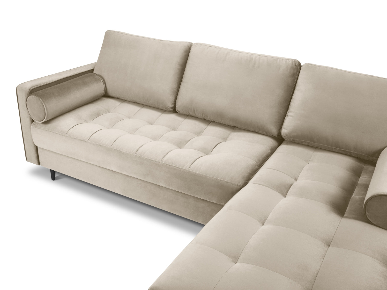 4-Sitzer Ecksofa rechts Aspen in Dark Beige-Salvador präsentiert im Onlineshop von KAQTU Design AG. Ecksofa rechts ist von Cosmopolitan Design