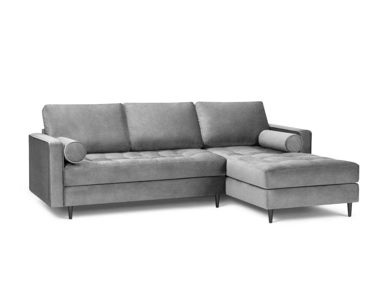 4-Sitzer Ecksofa rechts Aspen in Grey-Salvador präsentiert im Onlineshop von KAQTU Design AG. Ecksofa rechts ist von Cosmopolitan Design