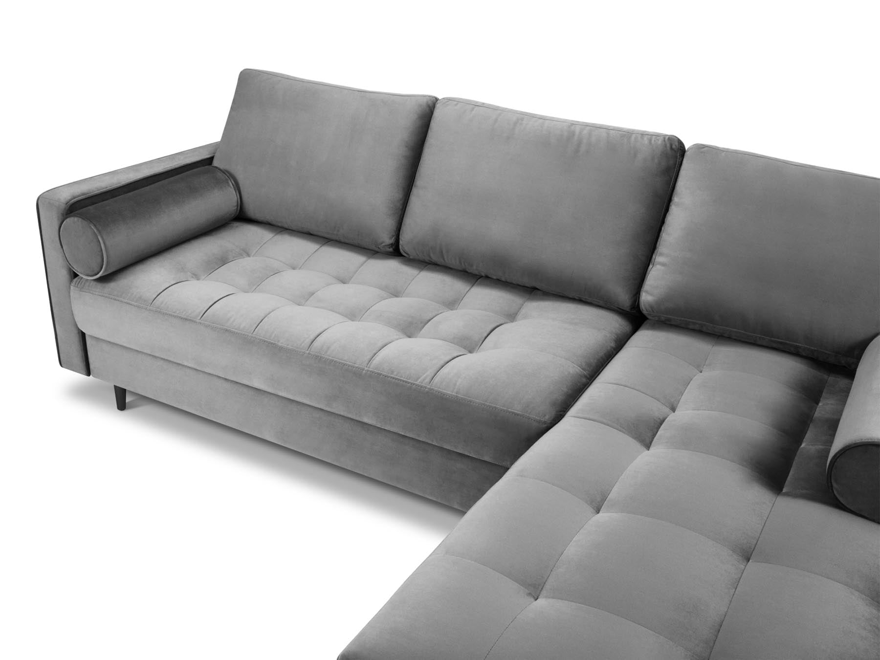 4-Sitzer Ecksofa rechts Aspen in Grey-Salvador präsentiert im Onlineshop von KAQTU Design AG. Ecksofa rechts ist von Cosmopolitan Design