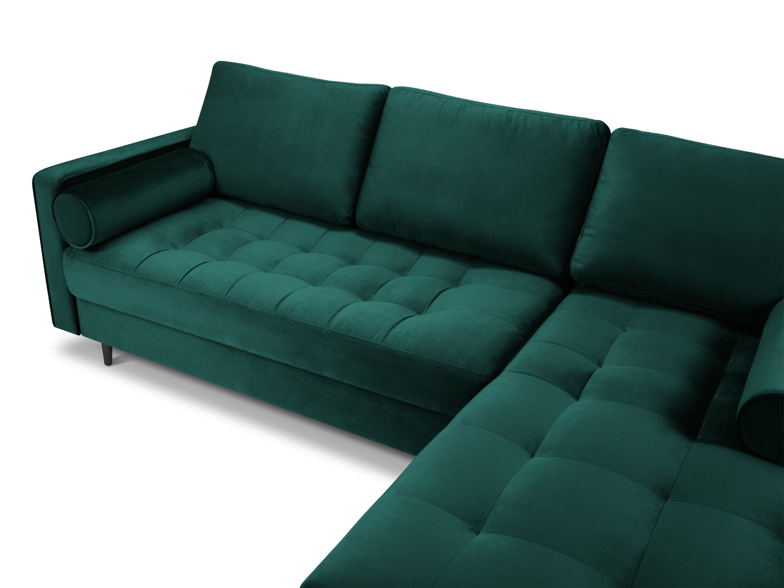 4-Sitzer Ecksofa rechts Aspen in Petrol-Salvador präsentiert im Onlineshop von KAQTU Design AG. Ecksofa rechts ist von Cosmopolitan Design