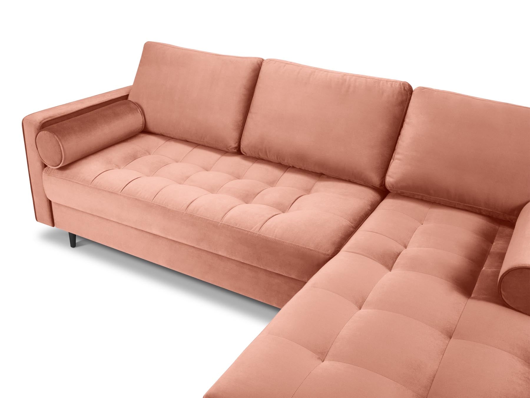 4-Sitzer Ecksofa rechts Aspen in Pink-Salvador präsentiert im Onlineshop von KAQTU Design AG. Ecksofa rechts ist von Cosmopolitan Design