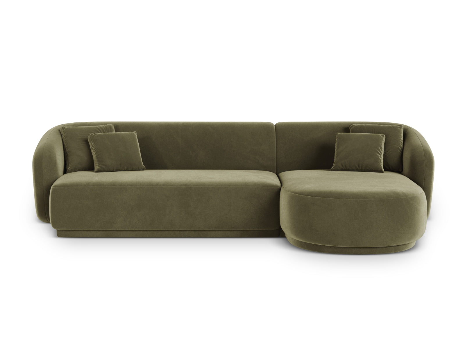 4-Sitzer Ecksofa rechts Gomera in Green-Salvador präsentiert im Onlineshop von KAQTU Design AG. Ecksofa rechts ist von Cosmopolitan Design
