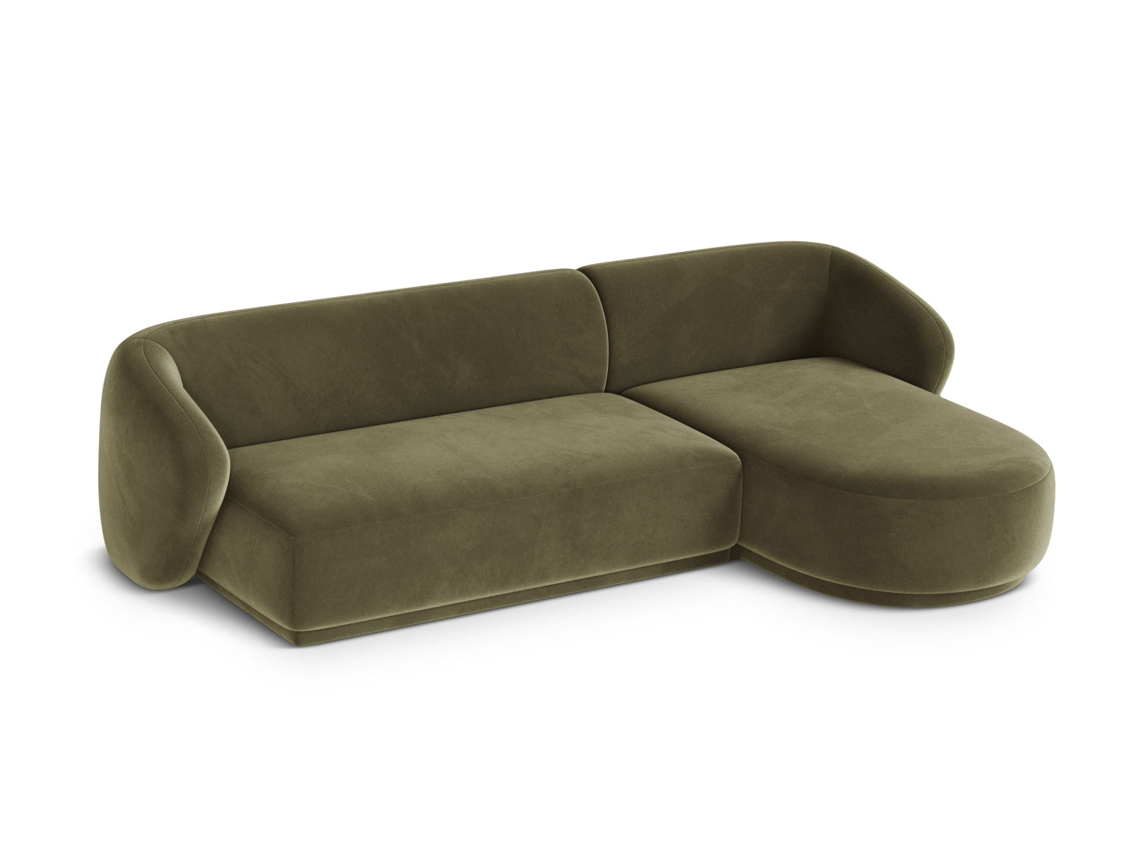 Elegantes 4-Sitzer Ecksofa Gomera in trendigem Grünton, ideal für gemütliche und moderne Wohnräume von Cosmopolitan Design.