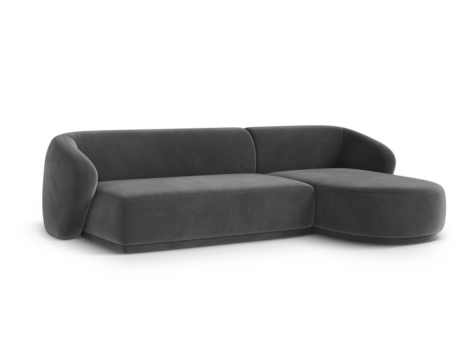 Modernes 4-Sitzer Ecksofa Gomera in Dunkelgrau, ideal für stilvolle Wohnräume, präsentiert von Cosmopolitan Design.