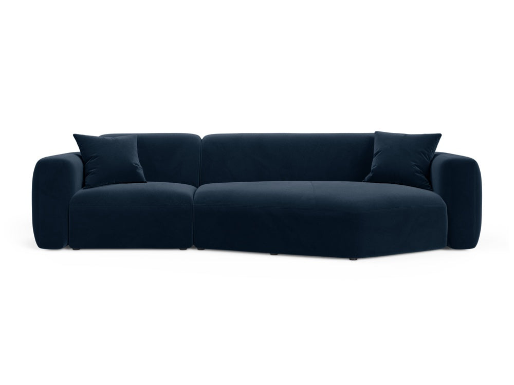 Strino Velour Modular Ecksofa rechts 3 Sitzer in Royal Blue präsentiert im Onlineshop von KAQTU Design AG. Ecksofa rechts ist von Cosmopolitan Design