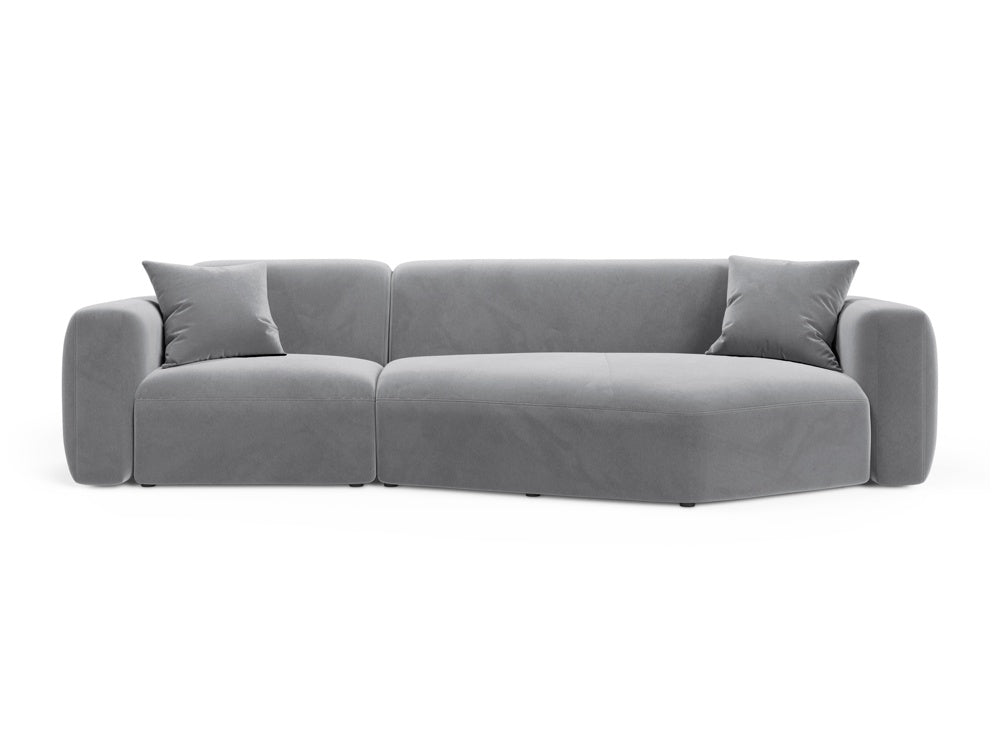 Strino Velour Modular Ecksofa rechts 3 Sitzer in Grey präsentiert im Onlineshop von KAQTU Design AG. Ecksofa rechts ist von Cosmopolitan Design
