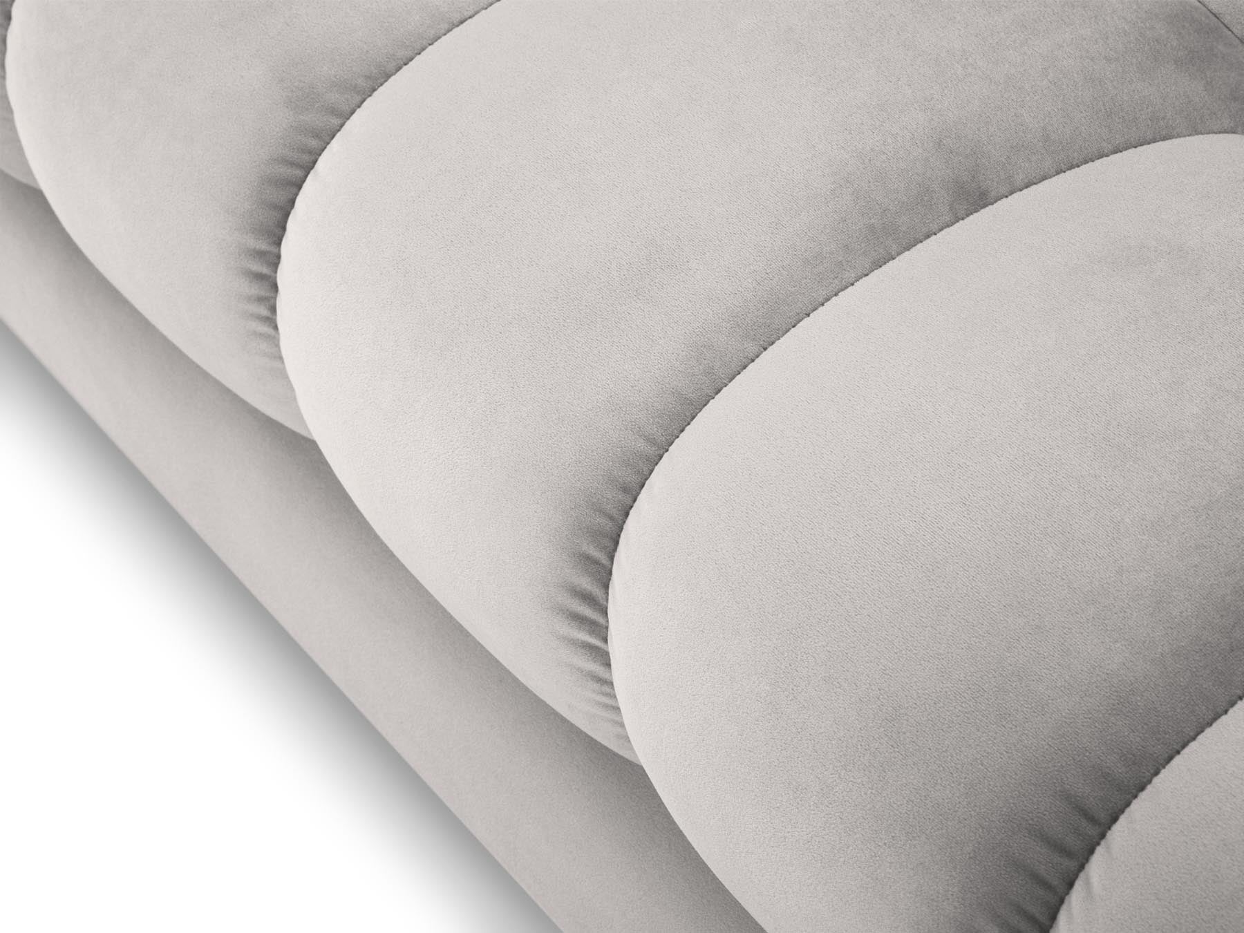 5-Sitzer Ecksofa rechts Bali in Silver-Bluvel präsentiert im Onlineshop von KAQTU Design AG. Ecksofa rechts ist von Cosmopolitan Design