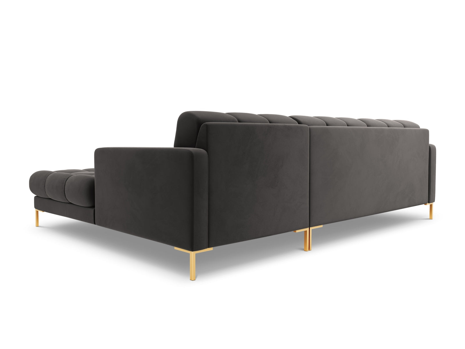 5-Sitzer Ecksofa rechts Bali in Dark Grey-Bluvel präsentiert im Onlineshop von KAQTU Design AG. Ecksofa rechts ist von Cosmopolitan Design