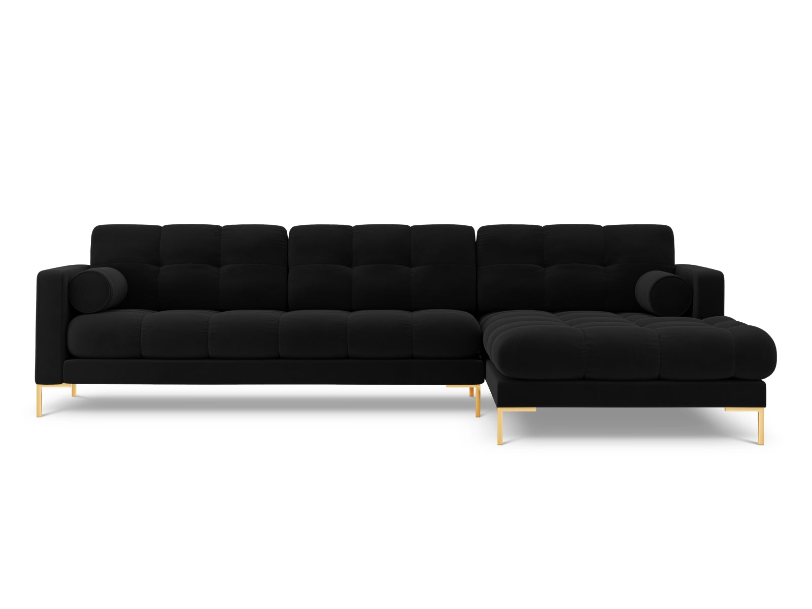 5-Sitzer Ecksofa rechts Bali in Black-Bluvel präsentiert im Onlineshop von KAQTU Design AG. Ecksofa rechts ist von Cosmopolitan Design