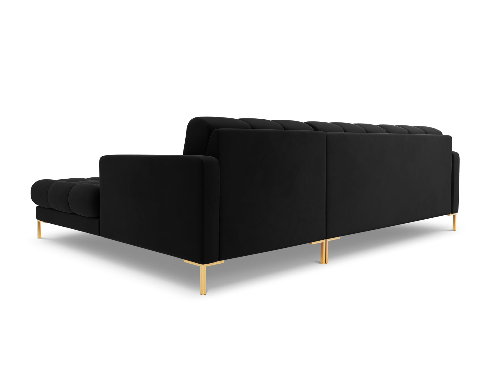 5-Sitzer Ecksofa rechts Bali in Black-Bluvel präsentiert im Onlineshop von KAQTU Design AG. Ecksofa rechts ist von Cosmopolitan Design