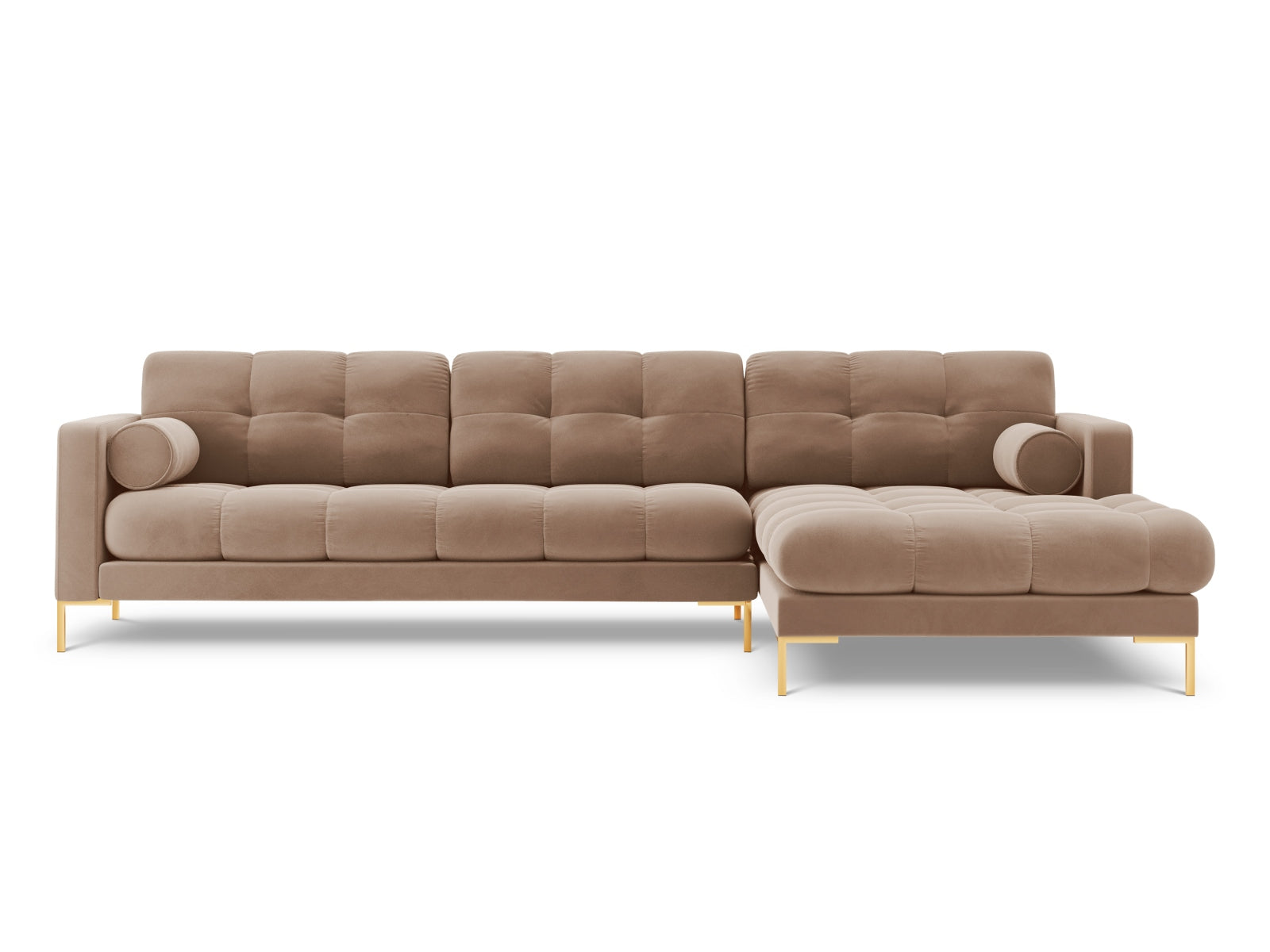5-Sitzer Ecksofa rechts Bali in Beige-Bluvel präsentiert im Onlineshop von KAQTU Design AG. Ecksofa rechts ist von Cosmopolitan Design
