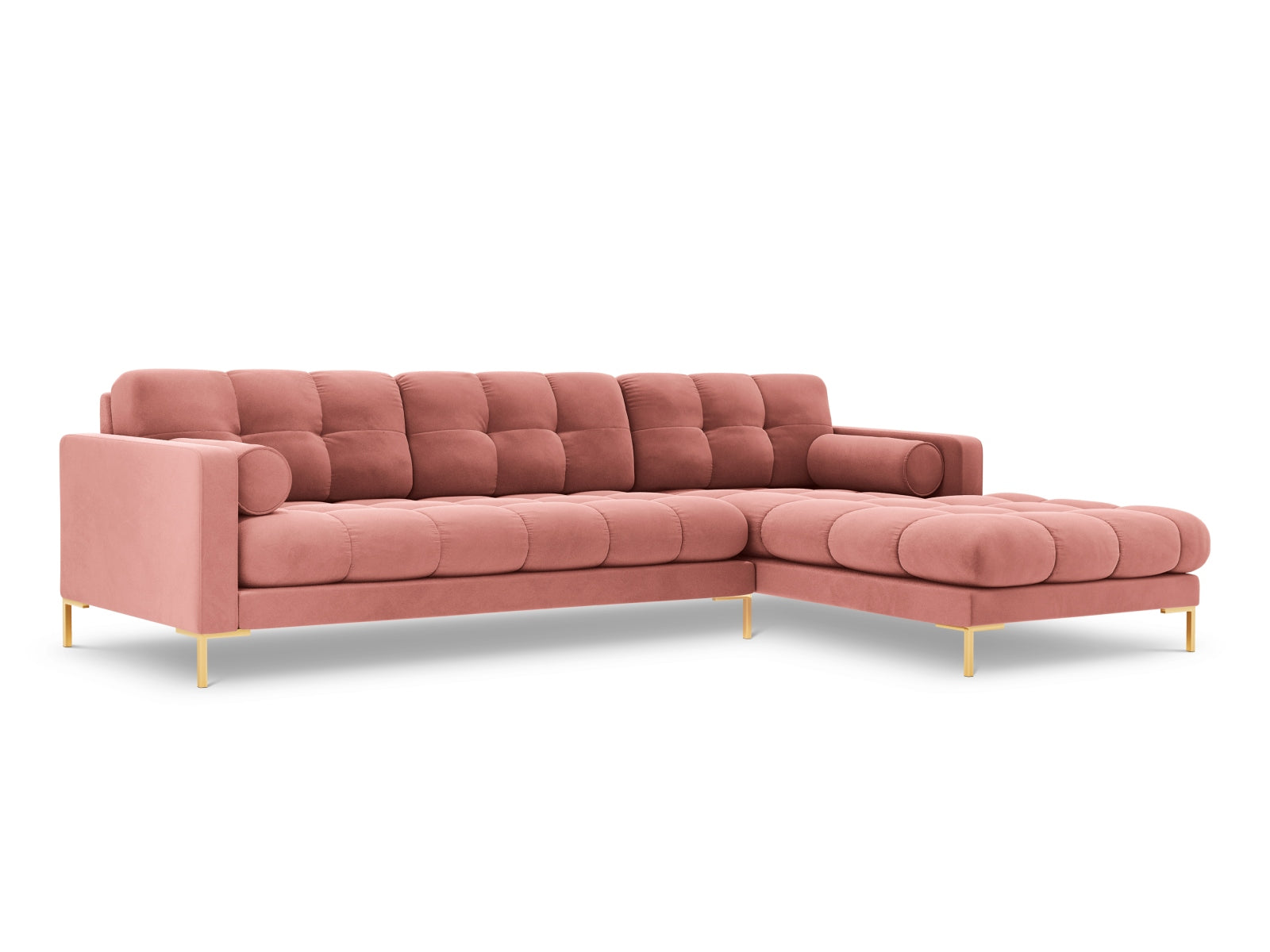 5-Sitzer Ecksofa rechts Bali in Pink-Bluvel präsentiert im Onlineshop von KAQTU Design AG. Ecksofa rechts ist von Cosmopolitan Design