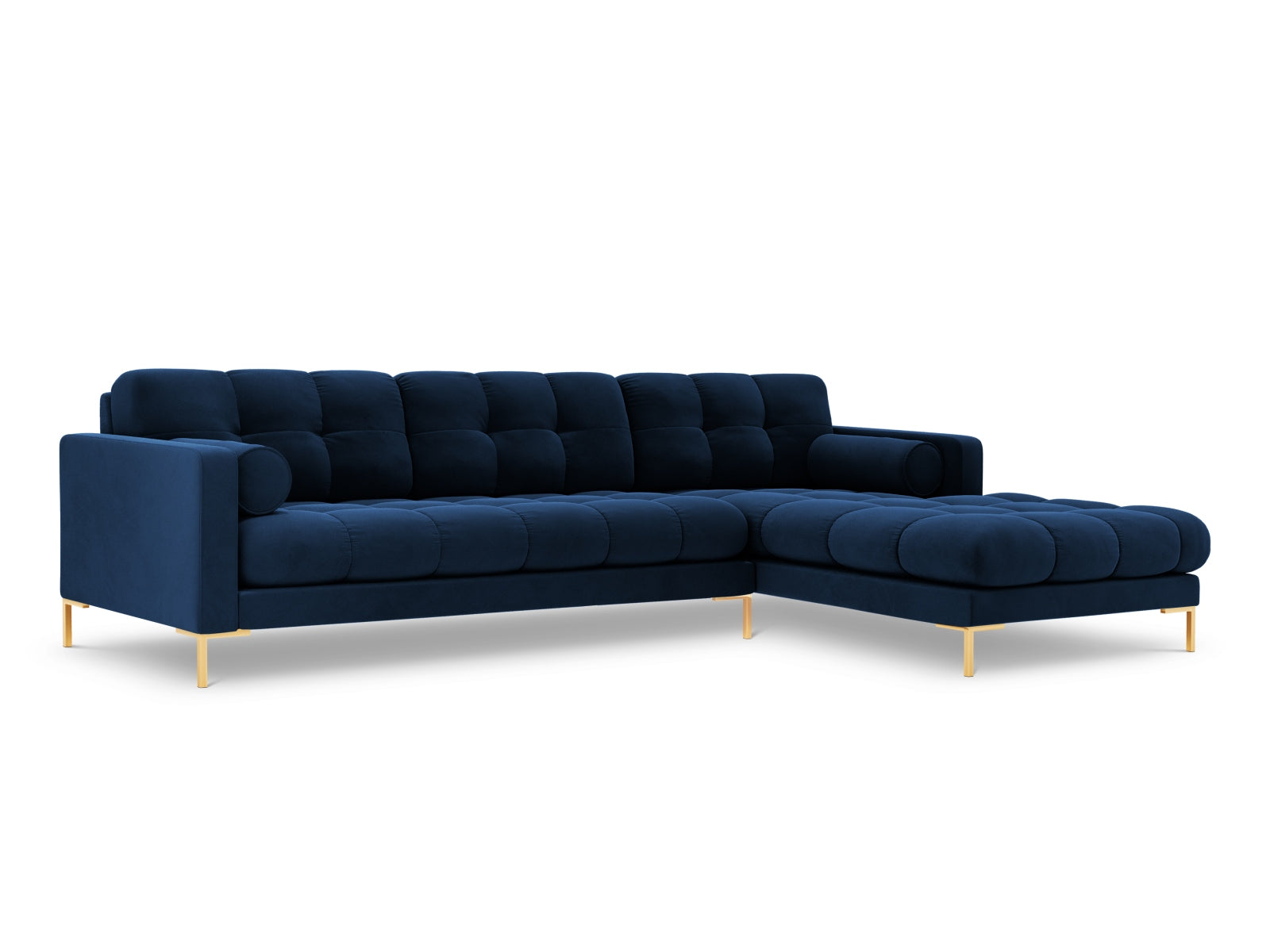 5-Sitzer Ecksofa rechts Bali in Royal Blue-Bluvel präsentiert im Onlineshop von KAQTU Design AG. Ecksofa rechts ist von Cosmopolitan Design