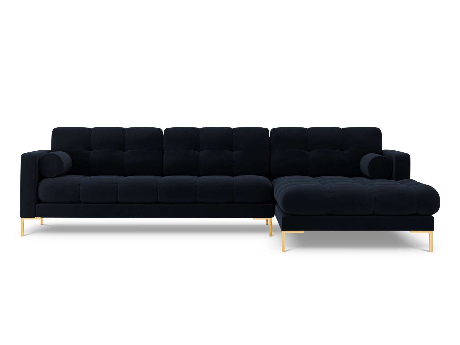 5-Sitzer Ecksofa rechts Bali in Dark Blue-Bluvel präsentiert im Onlineshop von KAQTU Design AG. Ecksofa rechts ist von Cosmopolitan Design