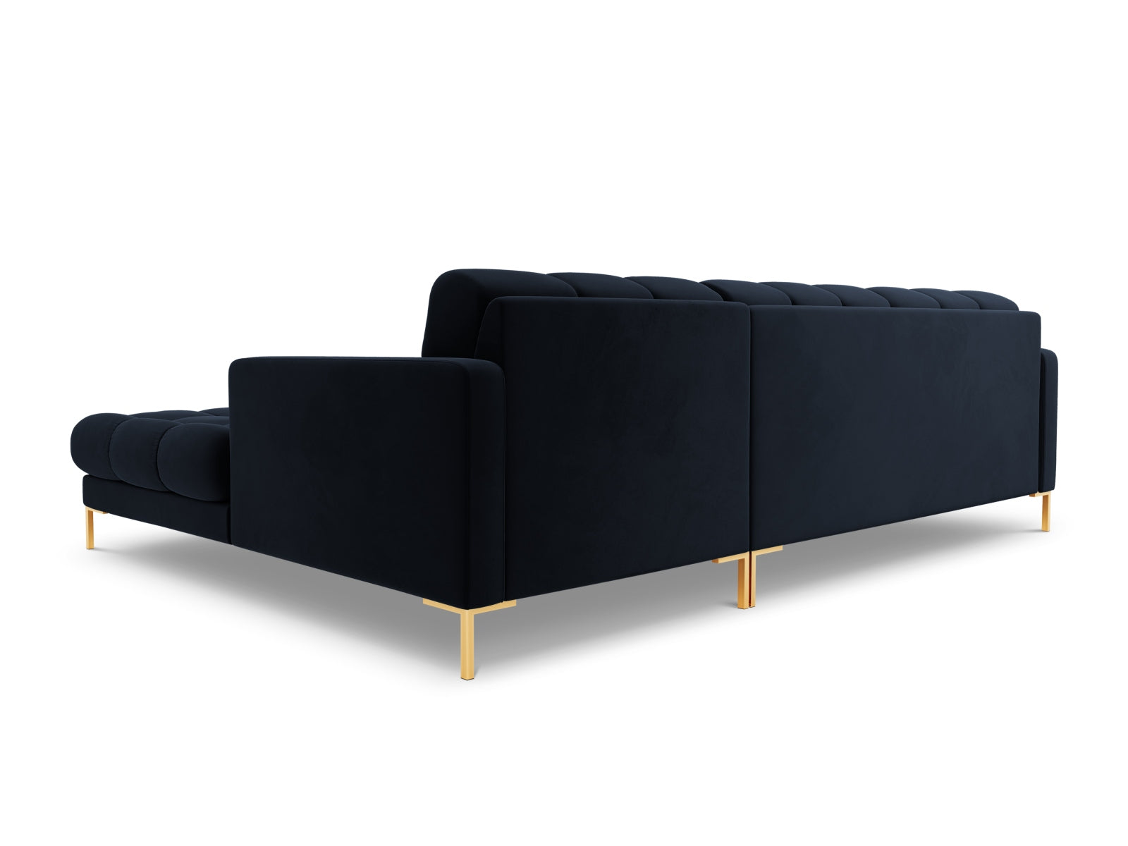 5-Sitzer Ecksofa rechts Bali in Dark Blue-Bluvel präsentiert im Onlineshop von KAQTU Design AG. Ecksofa rechts ist von Cosmopolitan Design