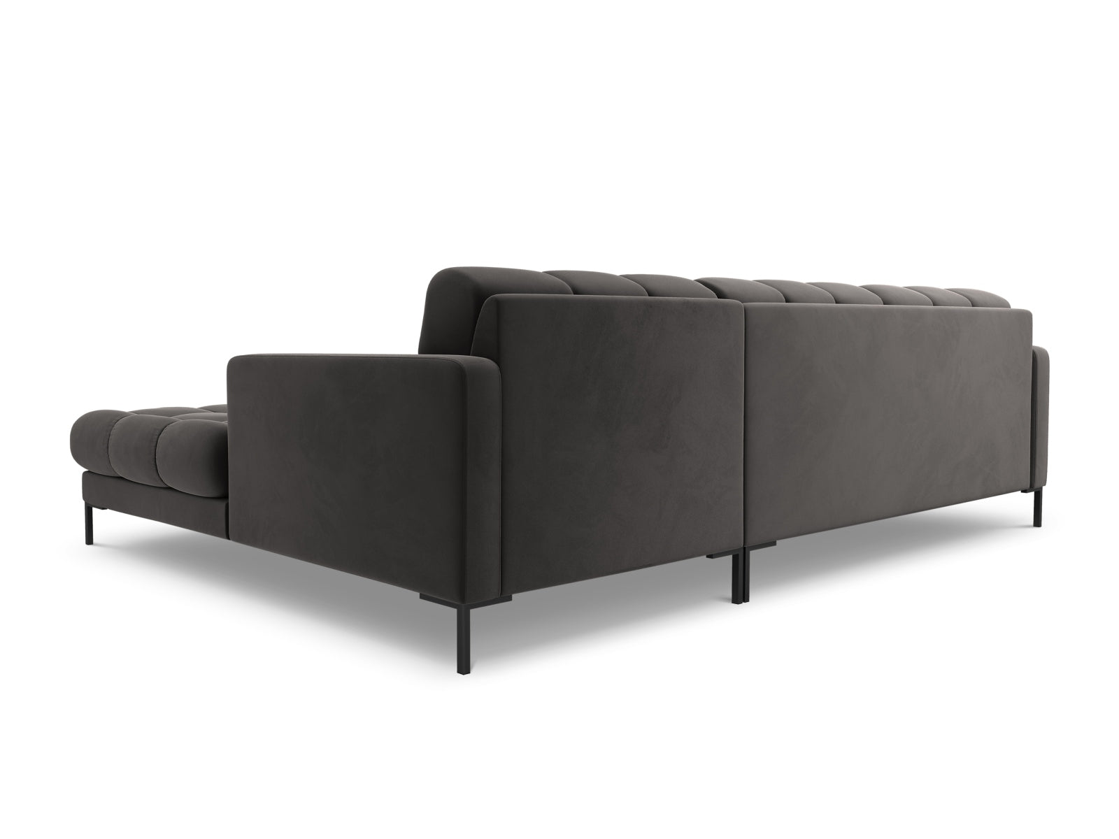 5-Sitzer Ecksofa rechts Bali in Dark Grey-Bluvel präsentiert im Onlineshop von KAQTU Design AG. Ecksofa rechts ist von Cosmopolitan Design