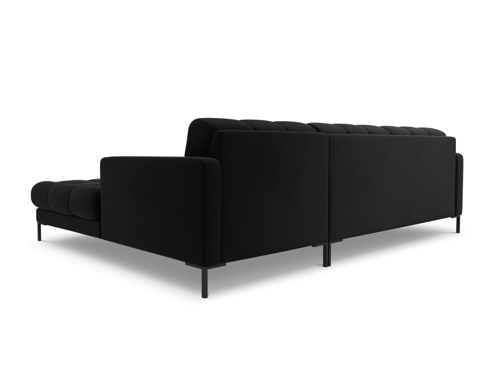 5-Sitzer Ecksofa rechts Bali in Black-Bluvel präsentiert im Onlineshop von KAQTU Design AG. Ecksofa rechts ist von Cosmopolitan Design