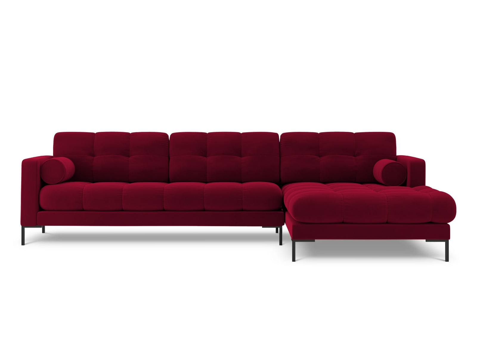 5-Sitzer Ecksofa rechts Bali in Red-Bluvel präsentiert im Onlineshop von KAQTU Design AG. Ecksofa rechts ist von Cosmopolitan Design