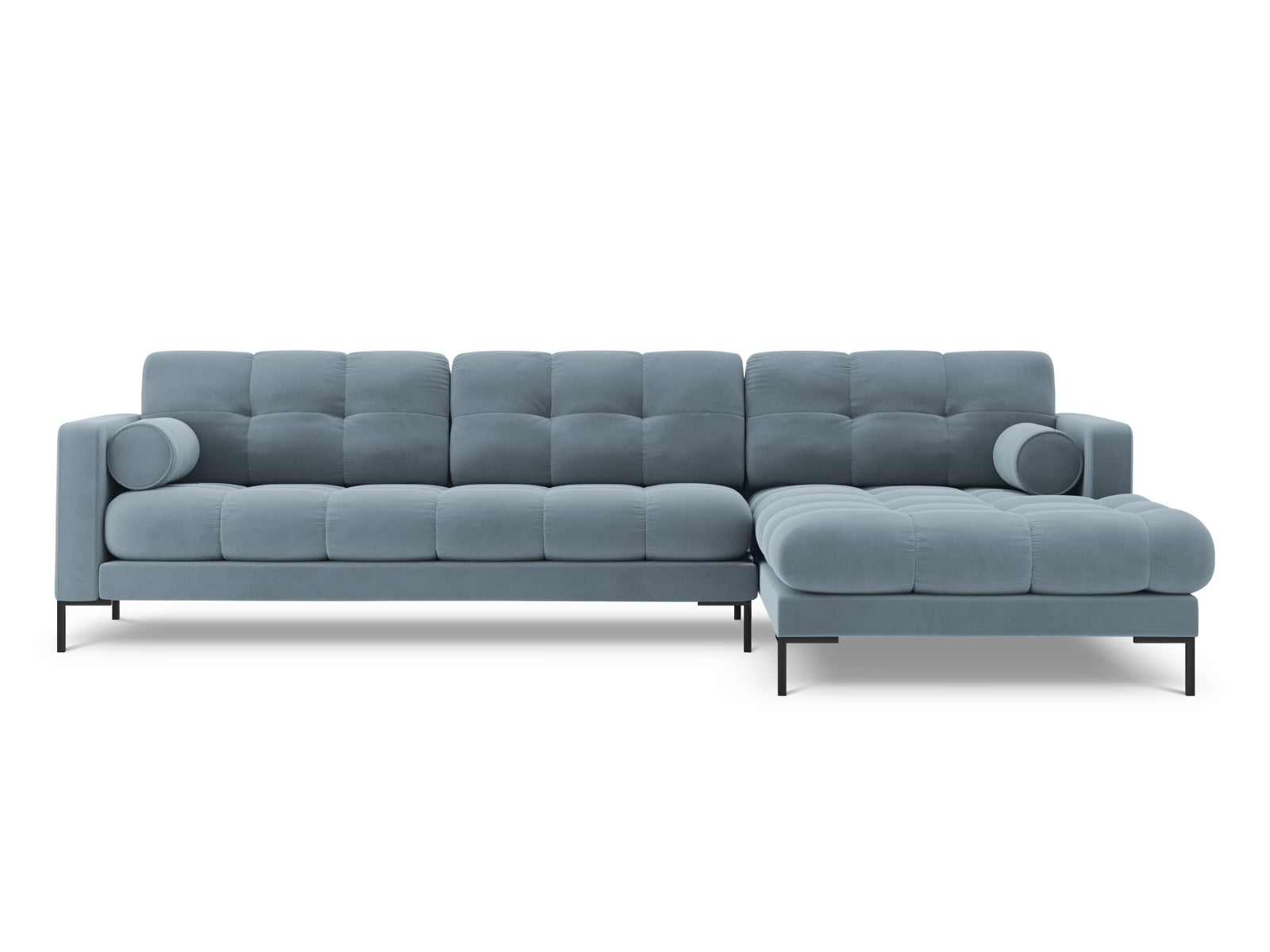 5-Sitzer Ecksofa rechts Bali in Light Blue-Bluvel präsentiert im Onlineshop von KAQTU Design AG. Ecksofa rechts ist von Cosmopolitan Design