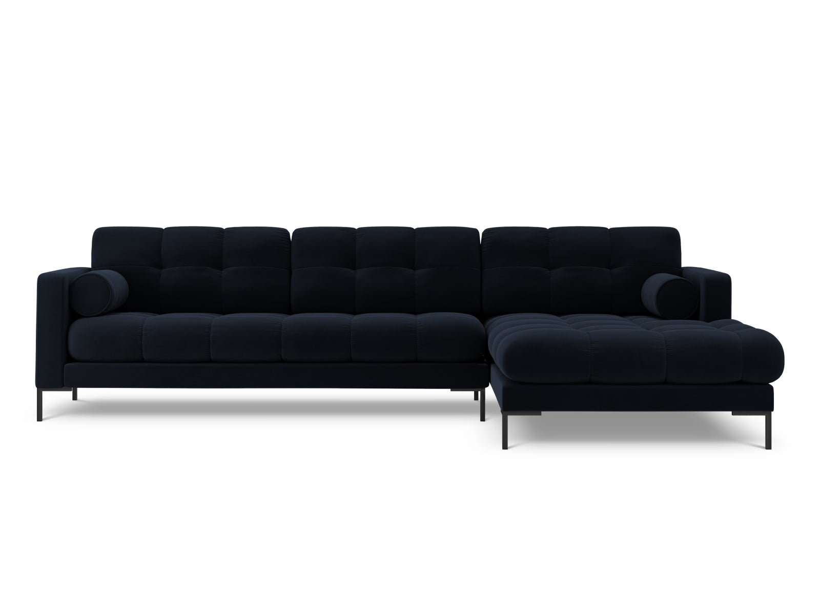 5-Sitzer Ecksofa rechts Bali in Dark Blue-Bluvel präsentiert im Onlineshop von KAQTU Design AG. Ecksofa rechts ist von Cosmopolitan Design