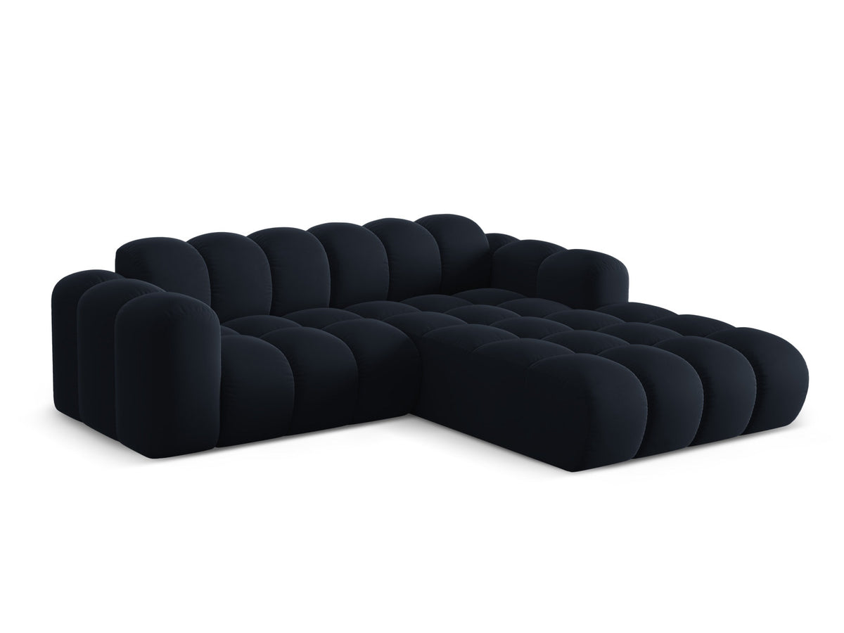 3-Sitzer Ecksofa rechts Treno in Dark Blue-Bluvel präsentiert im Onlineshop von KAQTU Design AG. Ecksofa rechts ist von Cosmopolitan Design