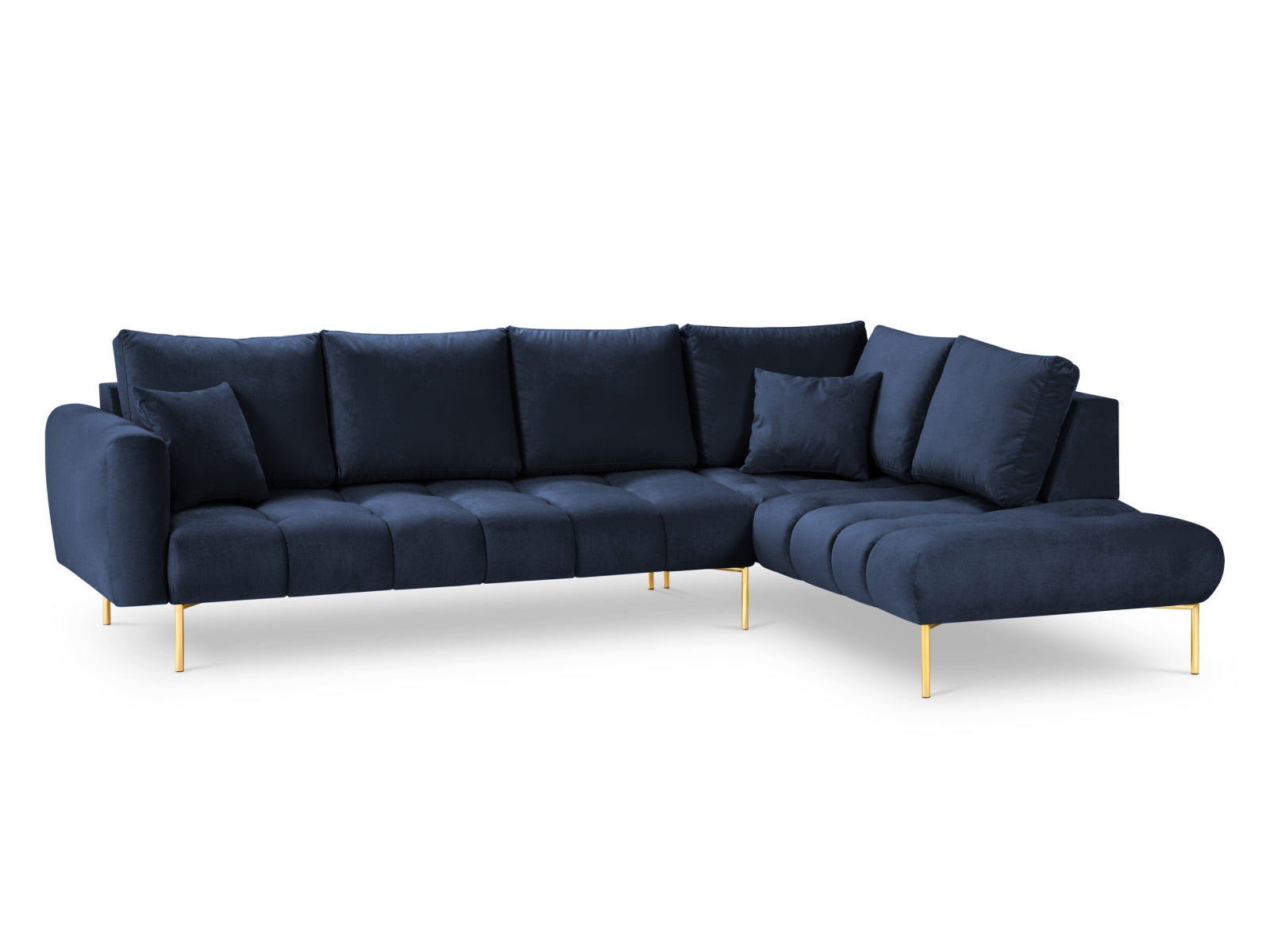 Hastings Velour Ecksofa rechts 5 Sitzer in Royal Blue präsentiert im Onlineshop von KAQTU Design AG. Ecksofa rechts ist von Cosmopolitan Design