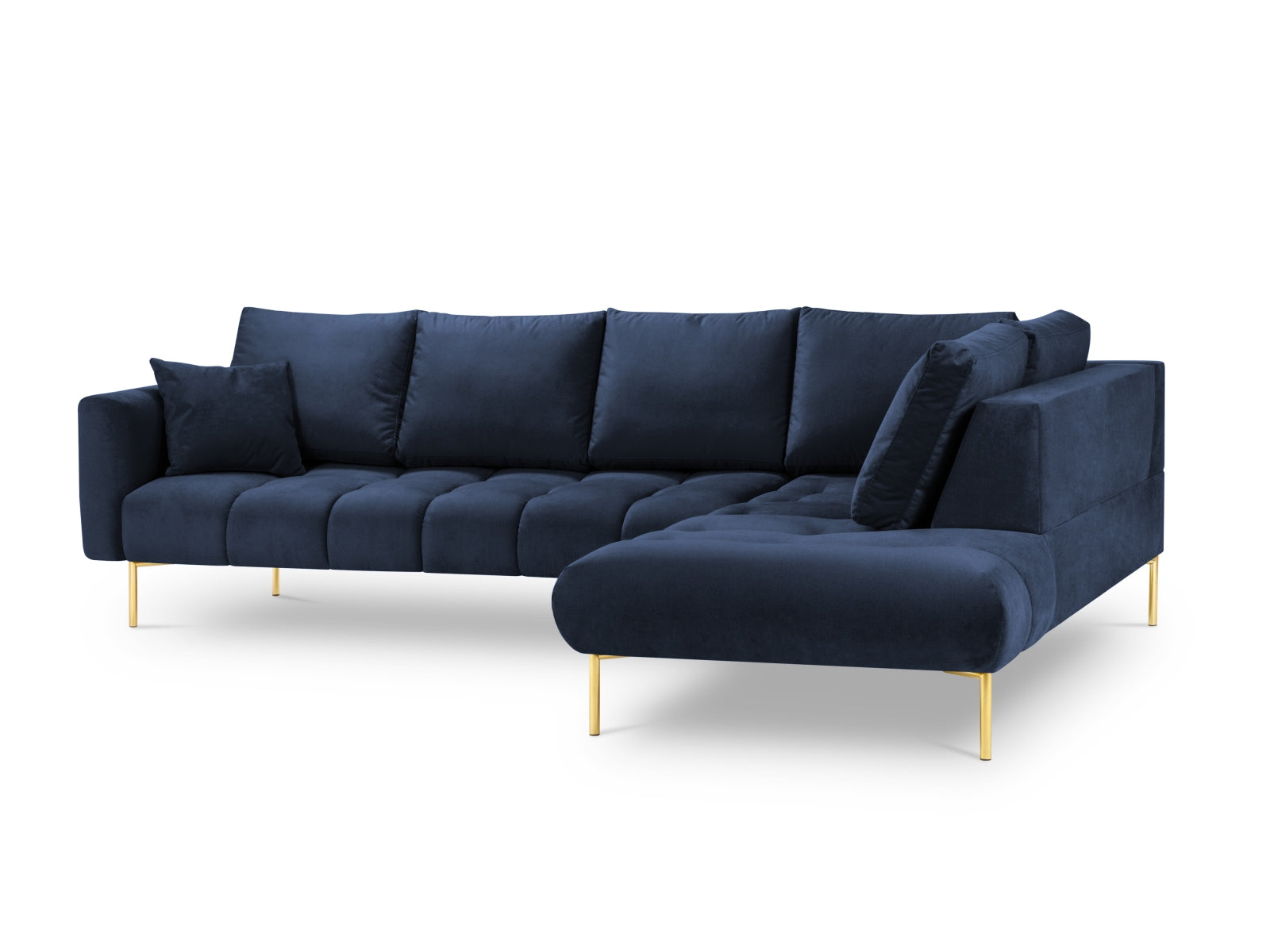 Entdecken Sie das elegante Hastings Velour Ecksofa rechts 5 Sitzer von Cosmopolitan Design – perfekt für Ihr modernes Zuhause und höchsten Sitzkomfort.
