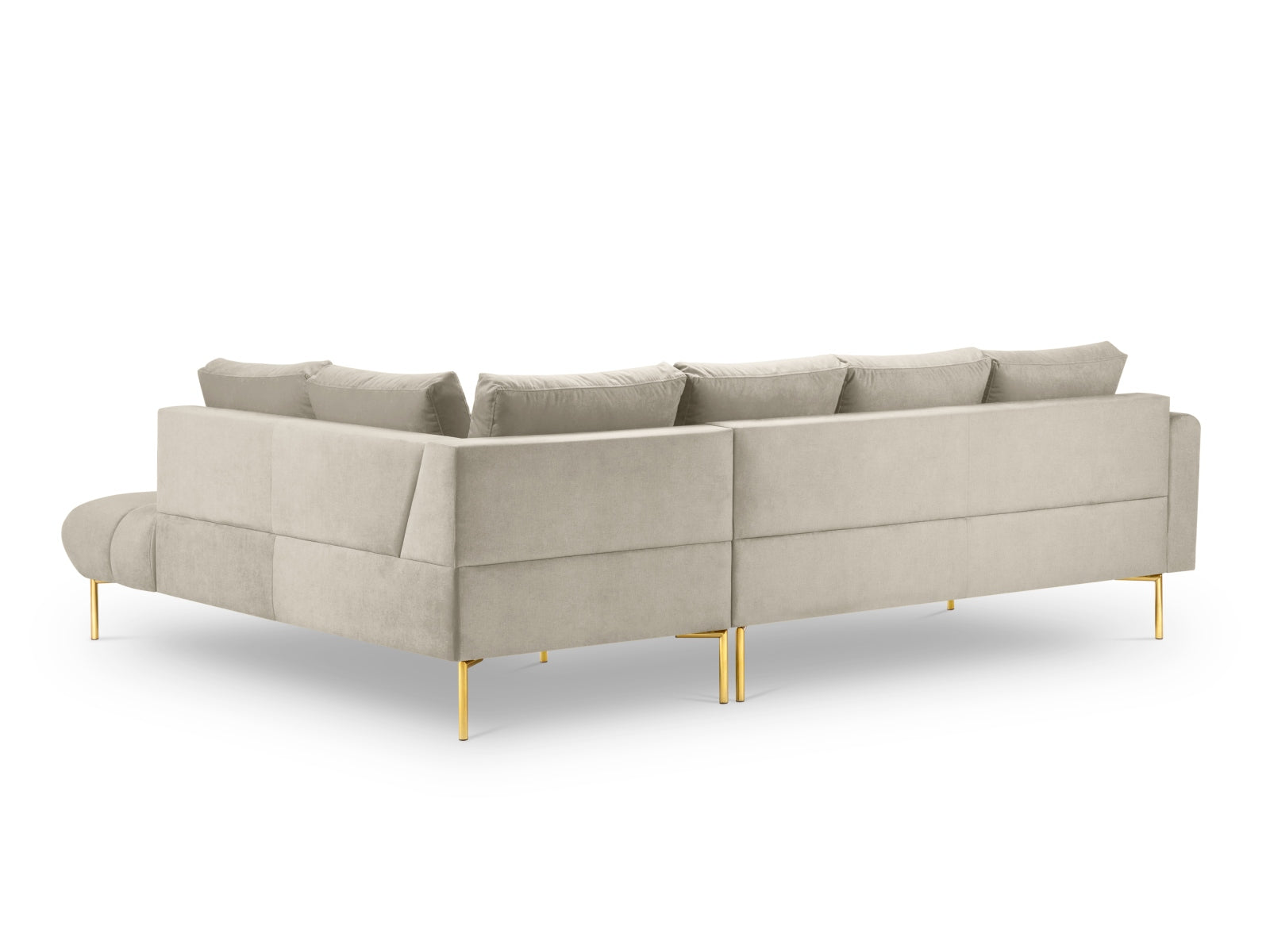 Entdecken Sie das elegante Hastings Velour Ecksofa rechts 5 Sitzer von Cosmopolitan Design – perfekt für Ihr modernes Zuhause und höchsten Sitzkomfort.