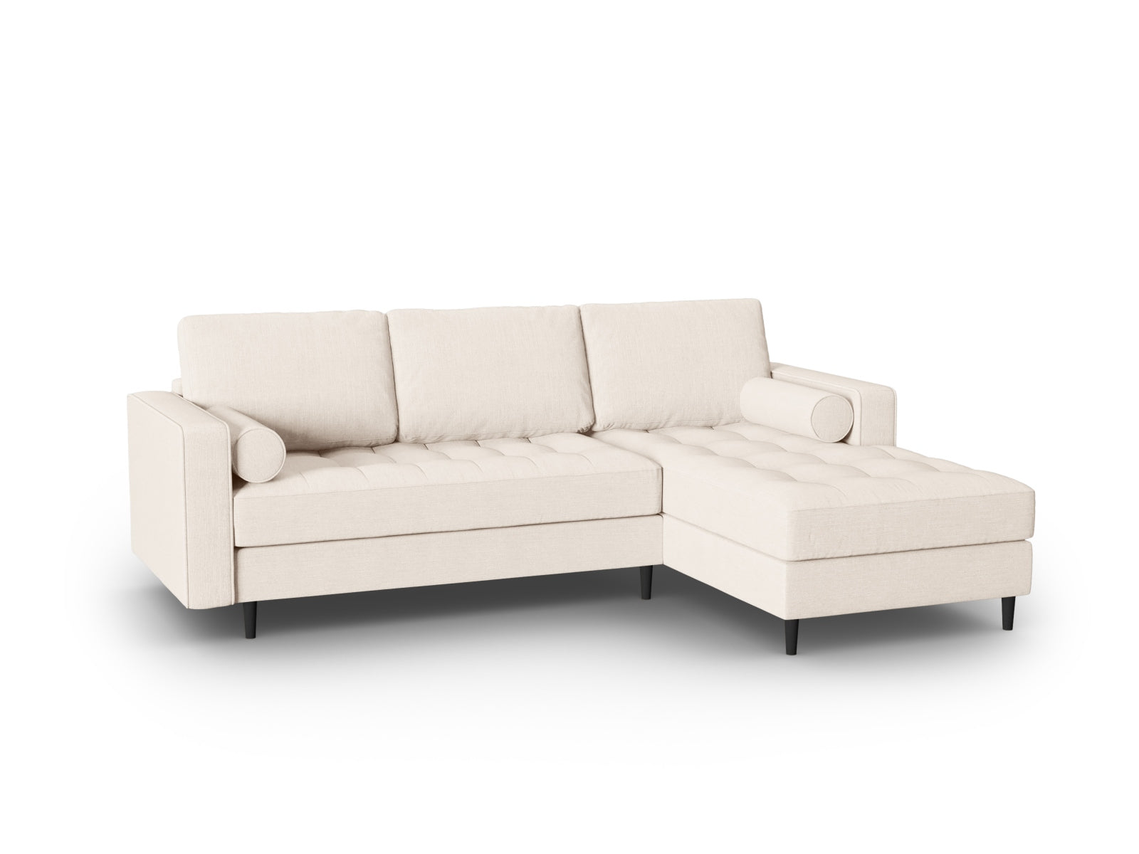 4-Sitzer Ecksofa rechts Aspen in Light Beige-Melva präsentiert im Onlineshop von KAQTU Design AG. Ecksofa rechts ist von Cosmopolitan Design