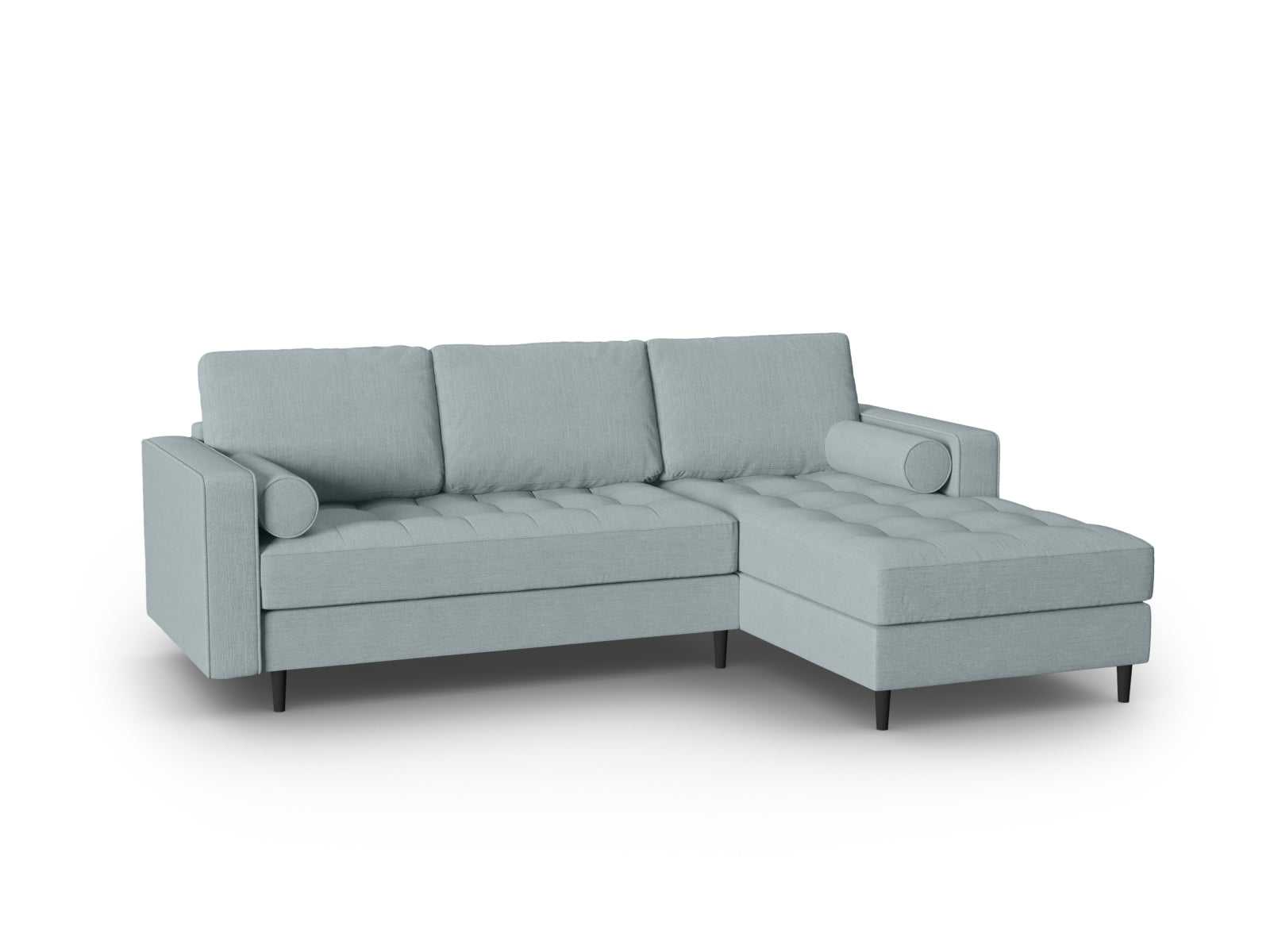 4-Sitzer Ecksofa rechts Aspen in Blue-Melva präsentiert im Onlineshop von KAQTU Design AG. Ecksofa rechts ist von Cosmopolitan Design