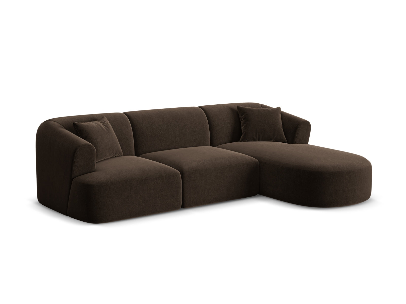 Elegantes 4-Sitzer Ecksofa Campi in Chocolate-Vogue, ideal für stilvolle Wohnräume, präsentiert von Cosmopolitan Design.