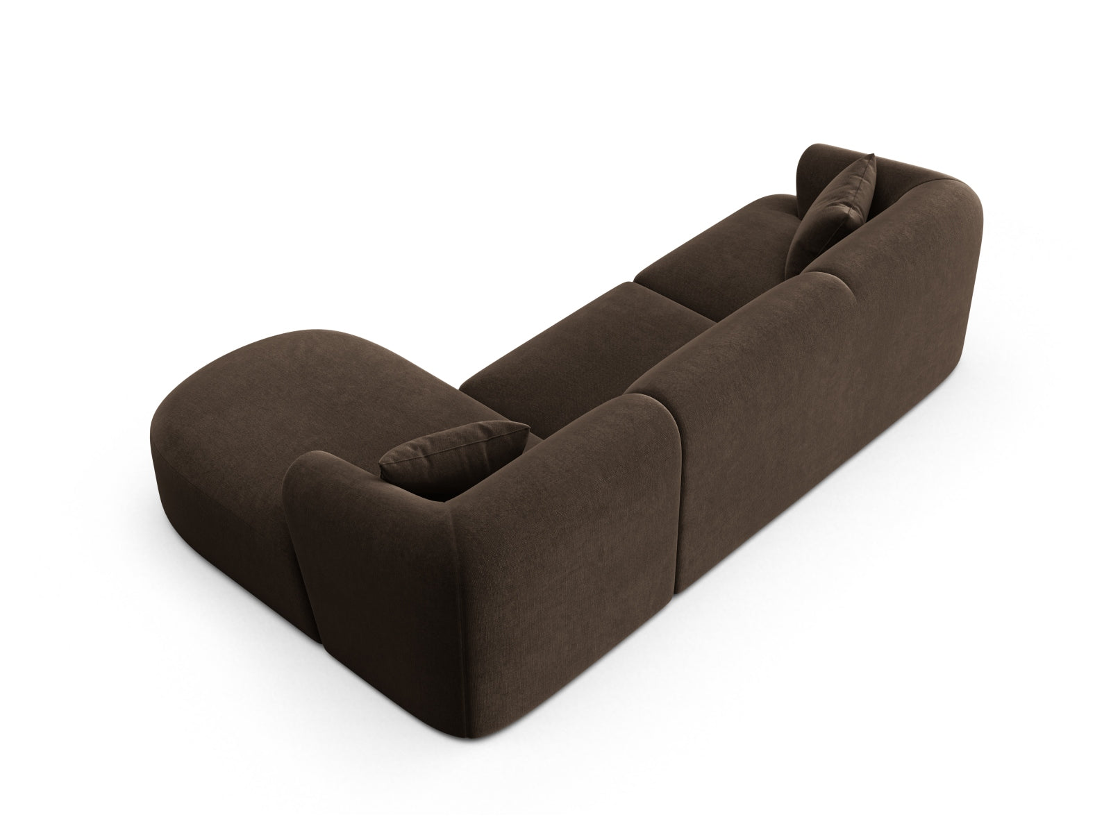 Modulares 4-Sitzer Ecksofa Campi in edlem Chocolate-Vogue, perfekt für moderne Wohnkonzepte und gemütliche Abende. Von Cosmopolitan Design.