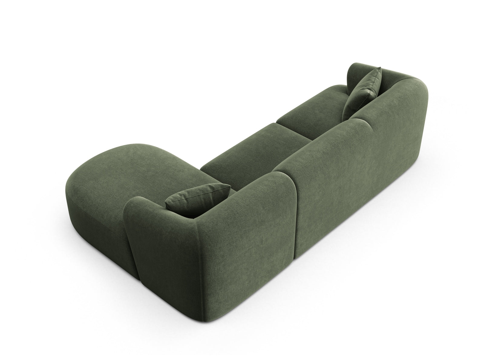 Modernes 4-Sitzer Ecksofa Campi in edlem Green-Vogue, perfekt für gesellige Abende und stilvolle Einrichtungsideen.