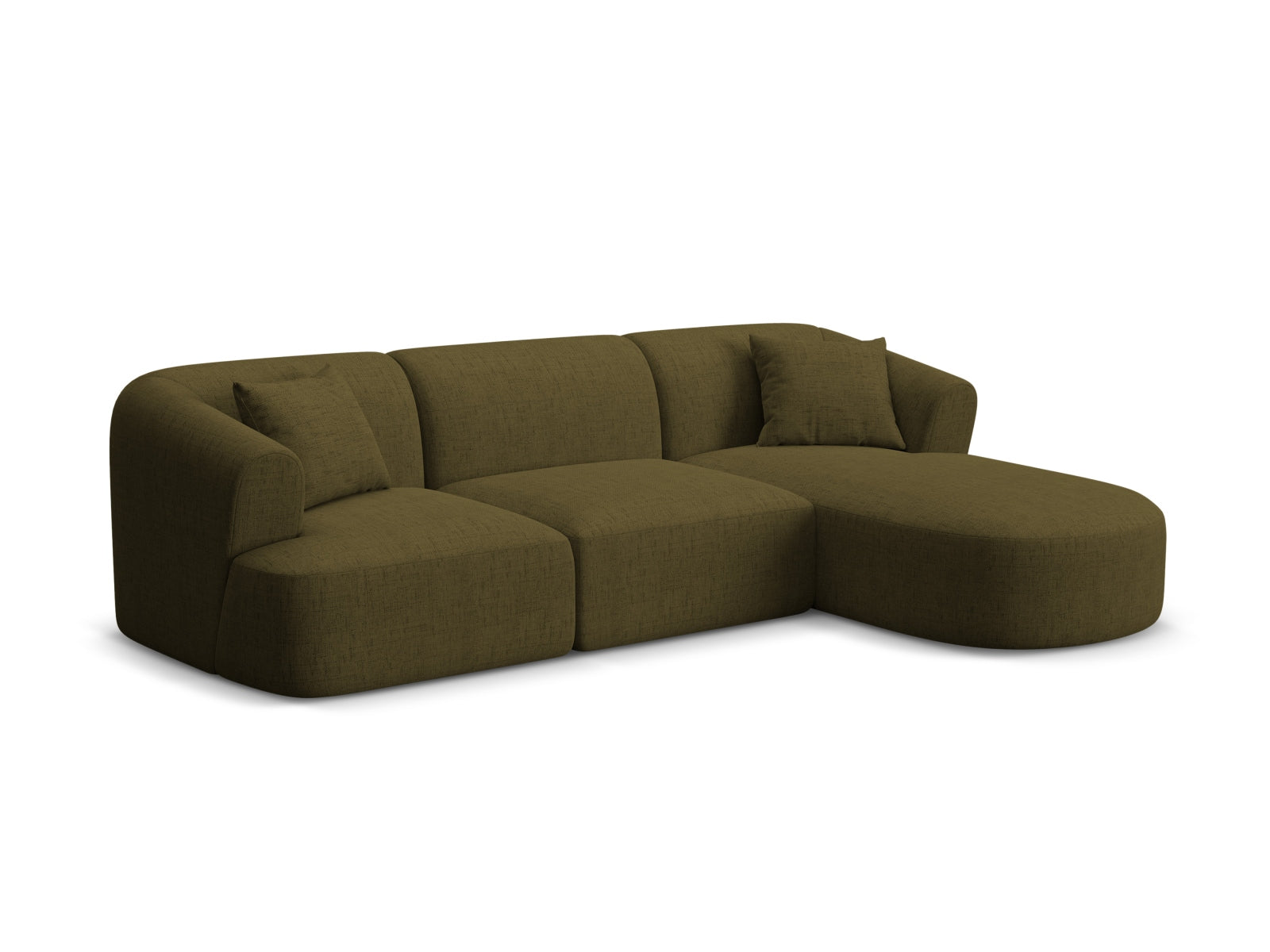 Elegantes 4-Sitzer Ecksofa Campi in stilvollem Grün, ideal für moderne Wohnräume, präsentiert von Cosmopolitan Design.