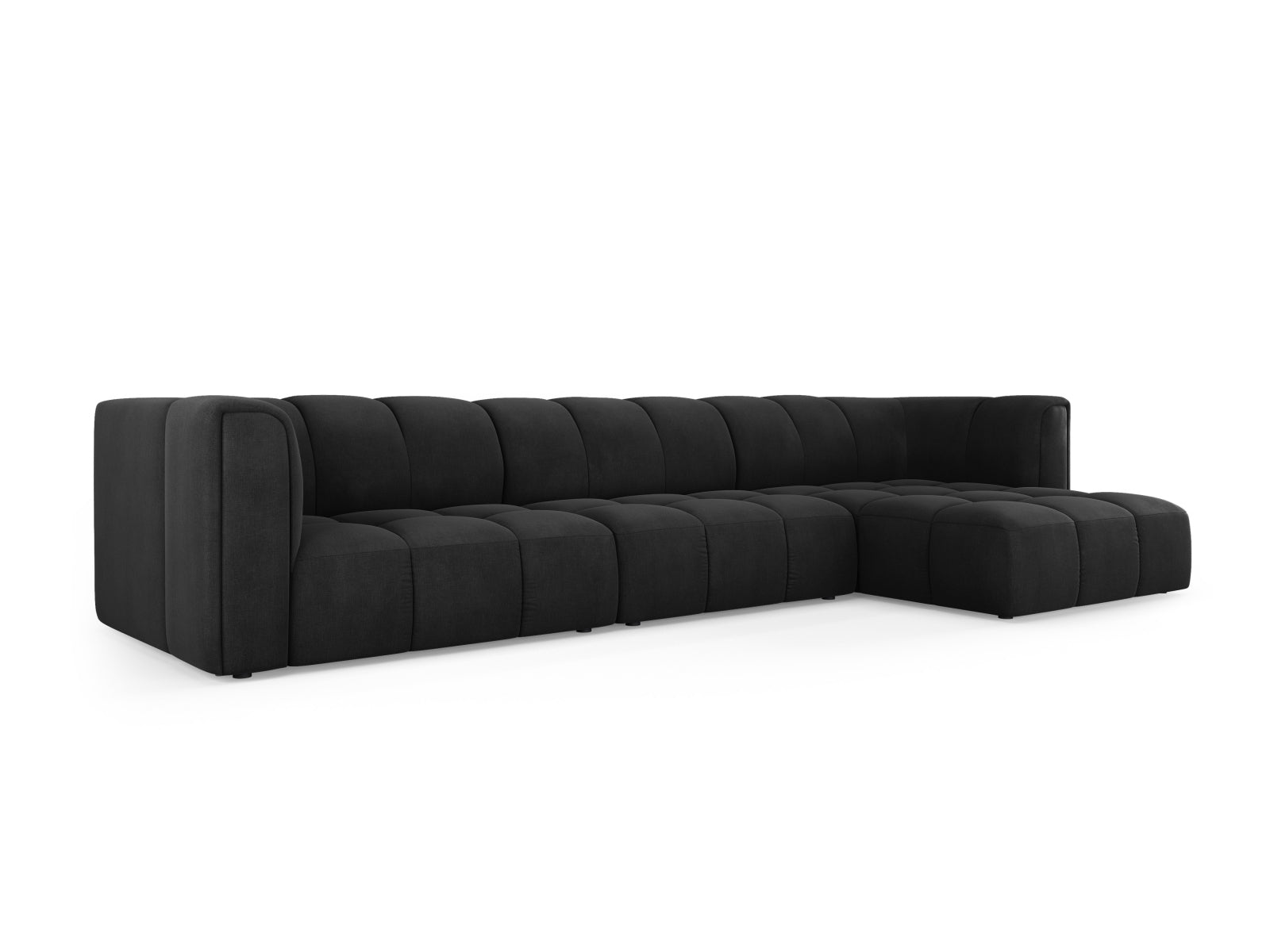 5-Sitzer Ecksofa rechts Moritz in Black-Rebel präsentiert im Onlineshop von KAQTU Design AG. Ecksofa rechts ist von Cosmopolitan Design