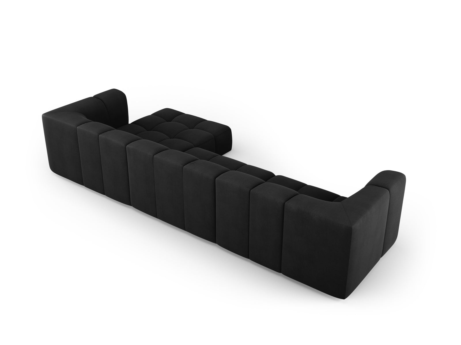 5-Sitzer Ecksofa rechts Moritz in Black-Rebel präsentiert im Onlineshop von KAQTU Design AG. Ecksofa rechts ist von Cosmopolitan Design