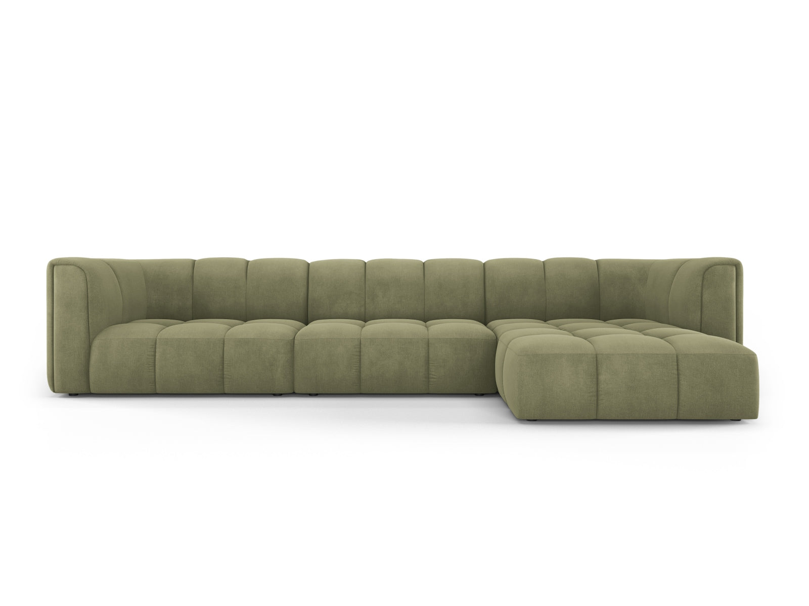5-Sitzer Ecksofa rechts Moritz in Light Green-Rebel präsentiert im Onlineshop von KAQTU Design AG. Ecksofa rechts ist von Cosmopolitan Design