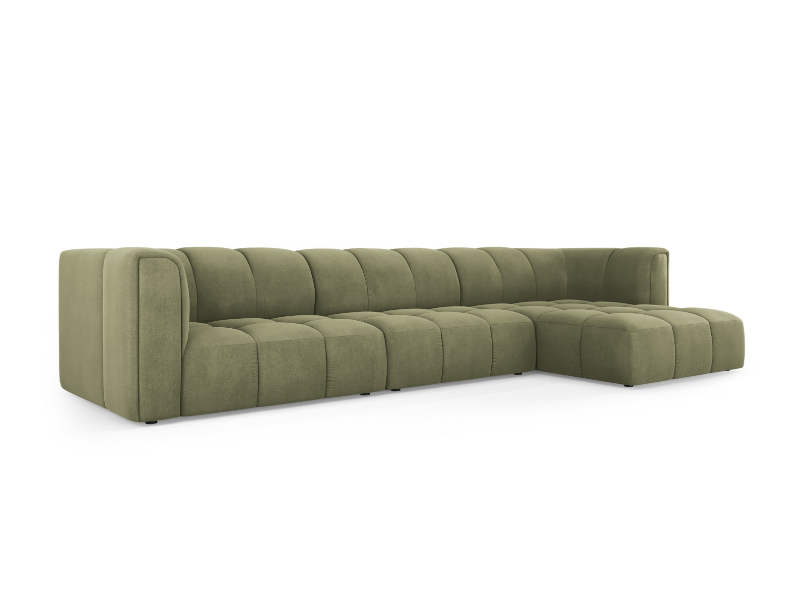 5-Sitzer Ecksofa rechts Moritz in Light Green-Rebel präsentiert im Onlineshop von KAQTU Design AG. Ecksofa rechts ist von Cosmopolitan Design
