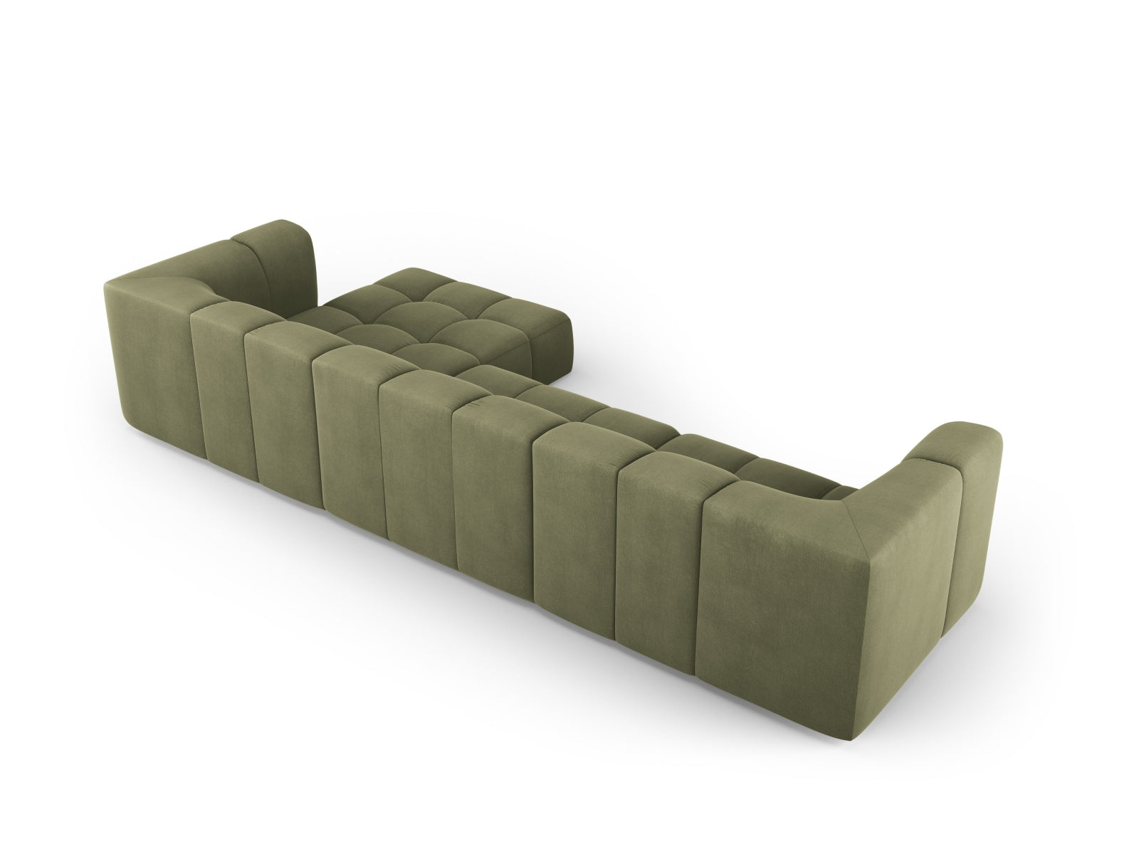 5-Sitzer Ecksofa rechts Moritz in Light Green-Rebel präsentiert im Onlineshop von KAQTU Design AG. Ecksofa rechts ist von Cosmopolitan Design