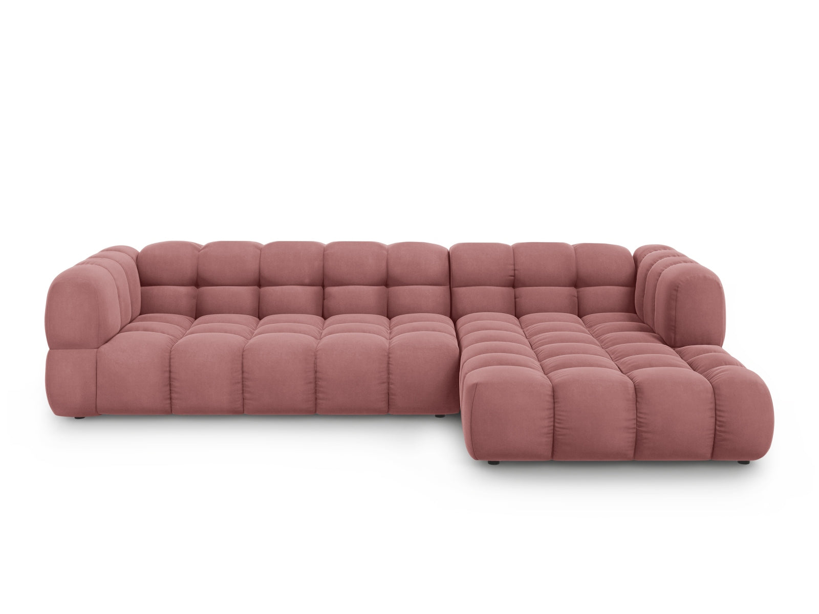 Sky Velour modulares Ecksofa rechts 4 Sitzer 162cm in Flamingo-Casino präsentiert im Onlineshop von KAQTU Design AG. L-Sofa rechts ist von Cosmopolitan Design