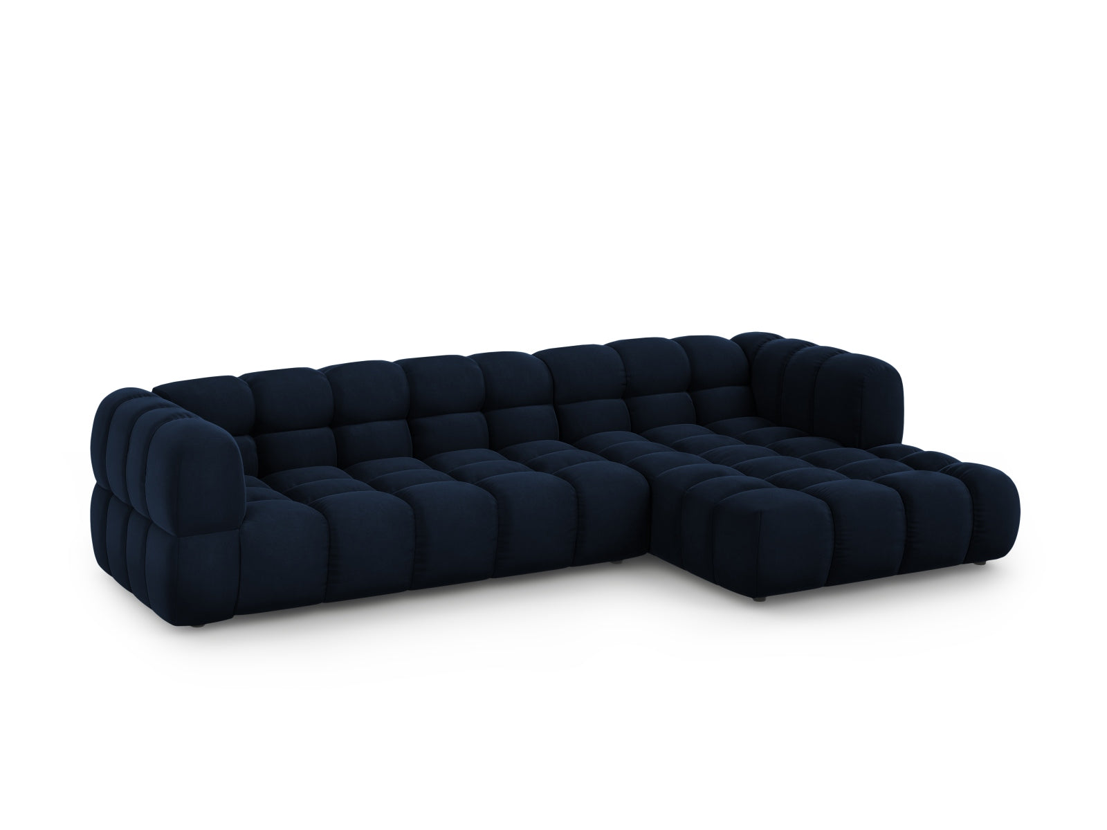 Elegantes modulares Ecksofa in Royal Blue, 4-Sitzer, 162 cm, ideal für stilvolle Wohnräume, präsentiert von Cosmopolitan Design.