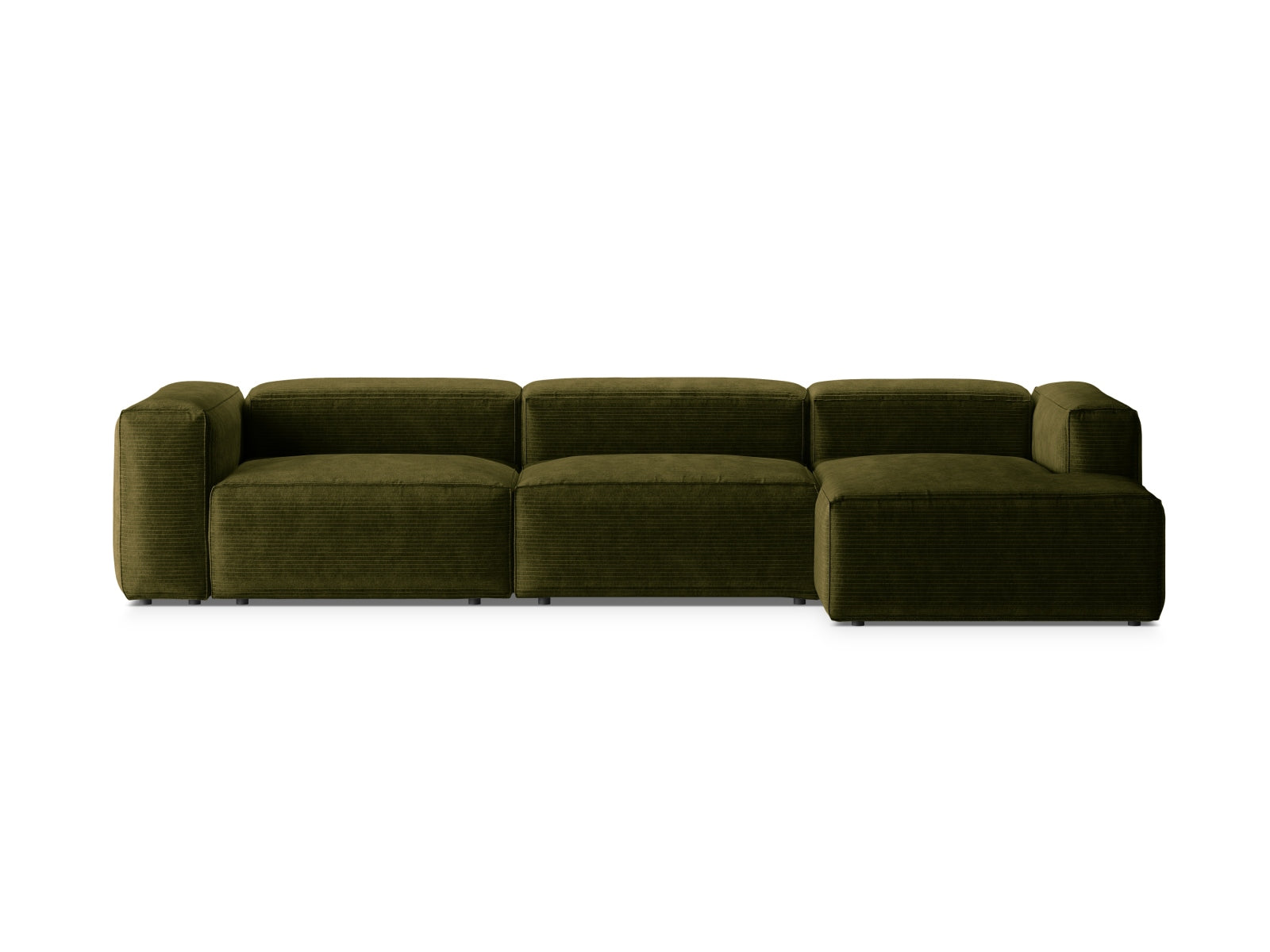 Bergamo Modular Ecksofa rechts 4 Sitzer in Green-Perla präsentiert im Onlineshop von KAQTU Design AG. Ecksofa rechts ist von Cosmopolitan Design