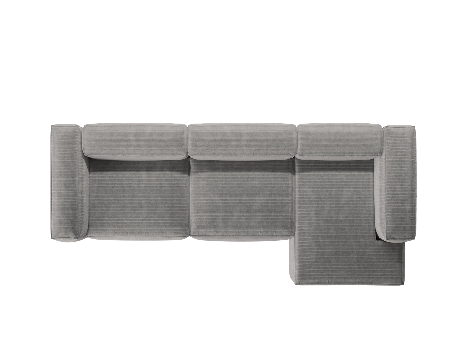Bergamo Modular Ecksofa rechts 4 Sitzer in Light Grey-Perla präsentiert im Onlineshop von KAQTU Design AG. Ecksofa rechts ist von Cosmopolitan Design