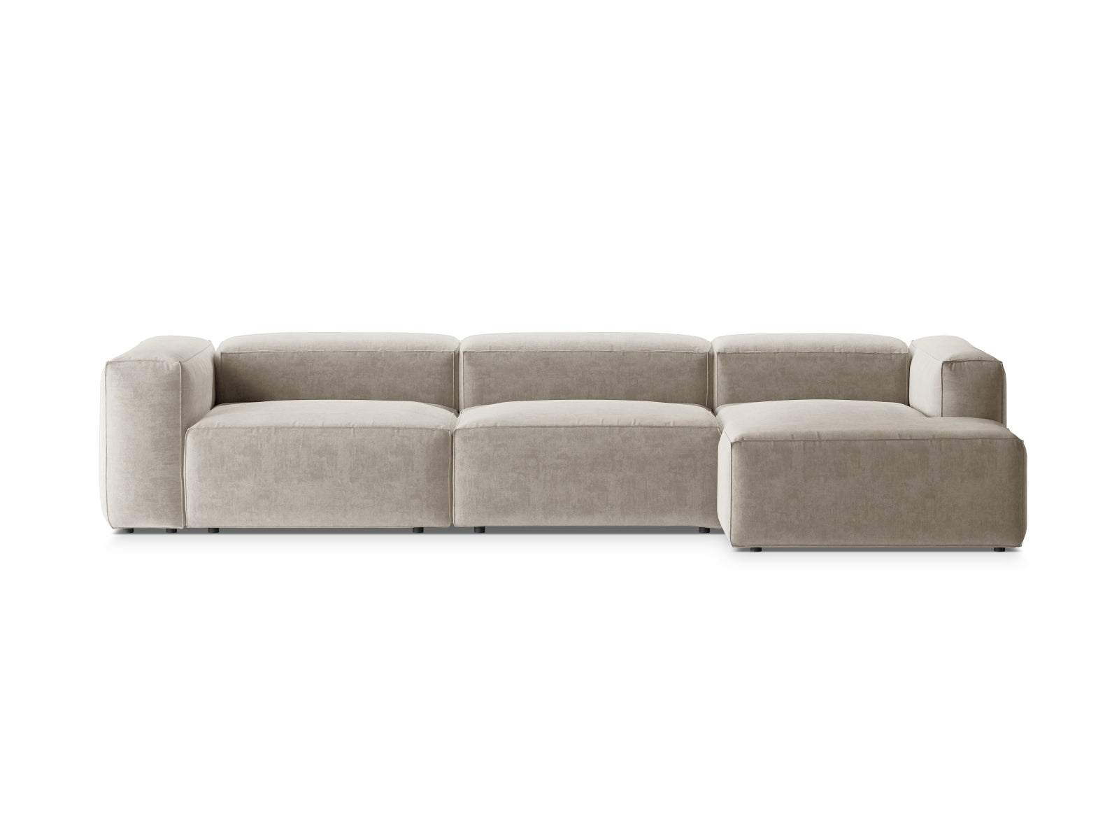 Bergamo Modular Ecksofa rechts 4 Sitzer in Beige-Liberty präsentiert im Onlineshop von KAQTU Design AG. Ecksofa rechts ist von Cosmopolitan Design