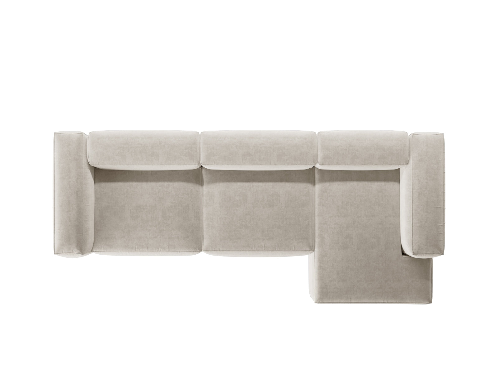 Bergamo Modular Ecksofa rechts 4 Sitzer in Beige-Liberty präsentiert im Onlineshop von KAQTU Design AG. Ecksofa rechts ist von Cosmopolitan Design