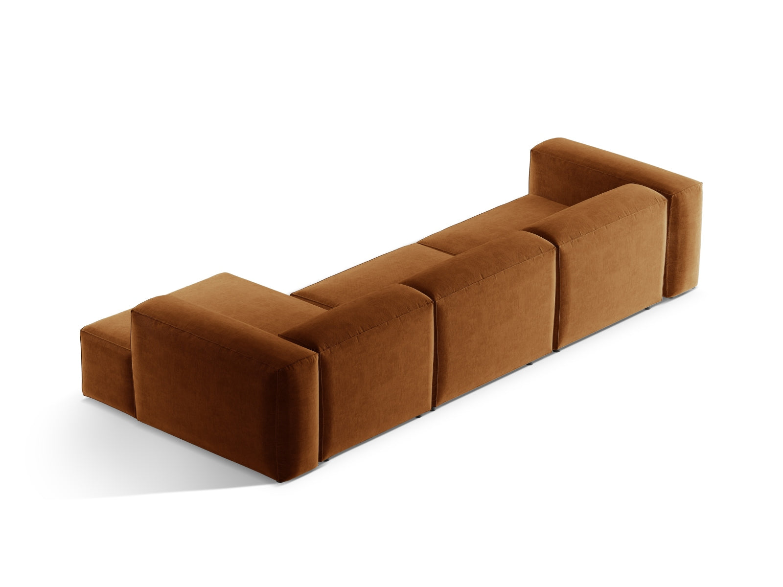 Bergamo Modular Ecksofa rechts 4 Sitzer in Brick-Liberty präsentiert im Onlineshop von KAQTU Design AG. Ecksofa rechts ist von Cosmopolitan Design