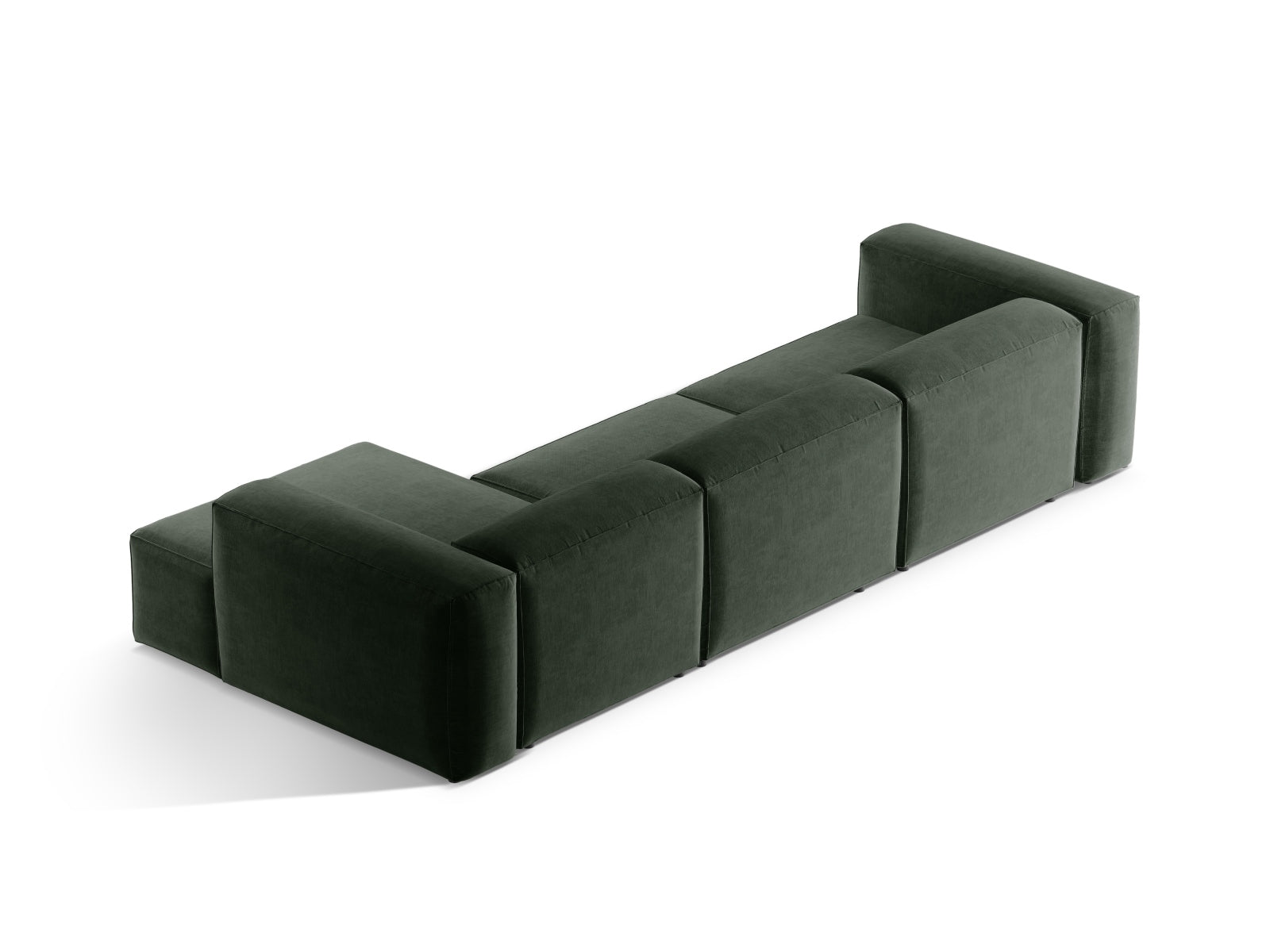Bergamo Modular Ecksofa rechts 4 Sitzer in Moss Green-Liberty präsentiert im Onlineshop von KAQTU Design AG. Ecksofa rechts ist von Cosmopolitan Design
