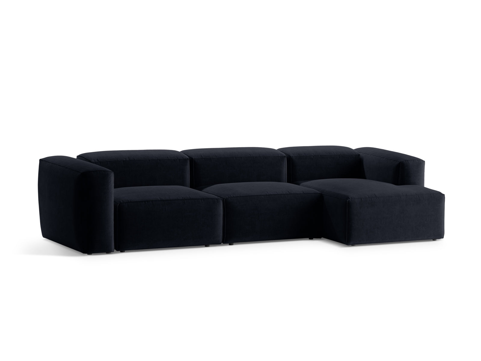 Bergamo Modular Ecksofa rechts 4 Sitzer in Navy Blue-Liberty präsentiert im Onlineshop von KAQTU Design AG. Ecksofa rechts ist von Cosmopolitan Design