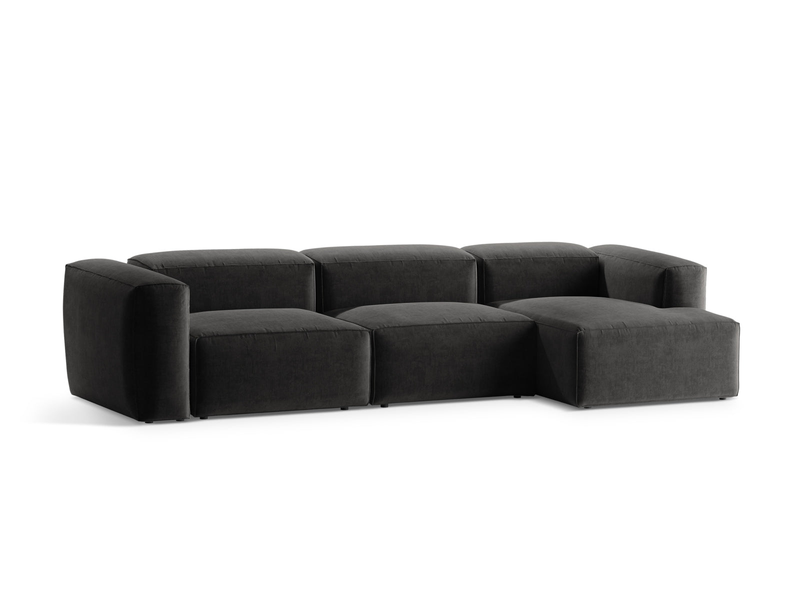 Bergamo Modular Ecksofa rechts 4 Sitzer in Graphite-Liberty präsentiert im Onlineshop von KAQTU Design AG. Ecksofa rechts ist von Cosmopolitan Design